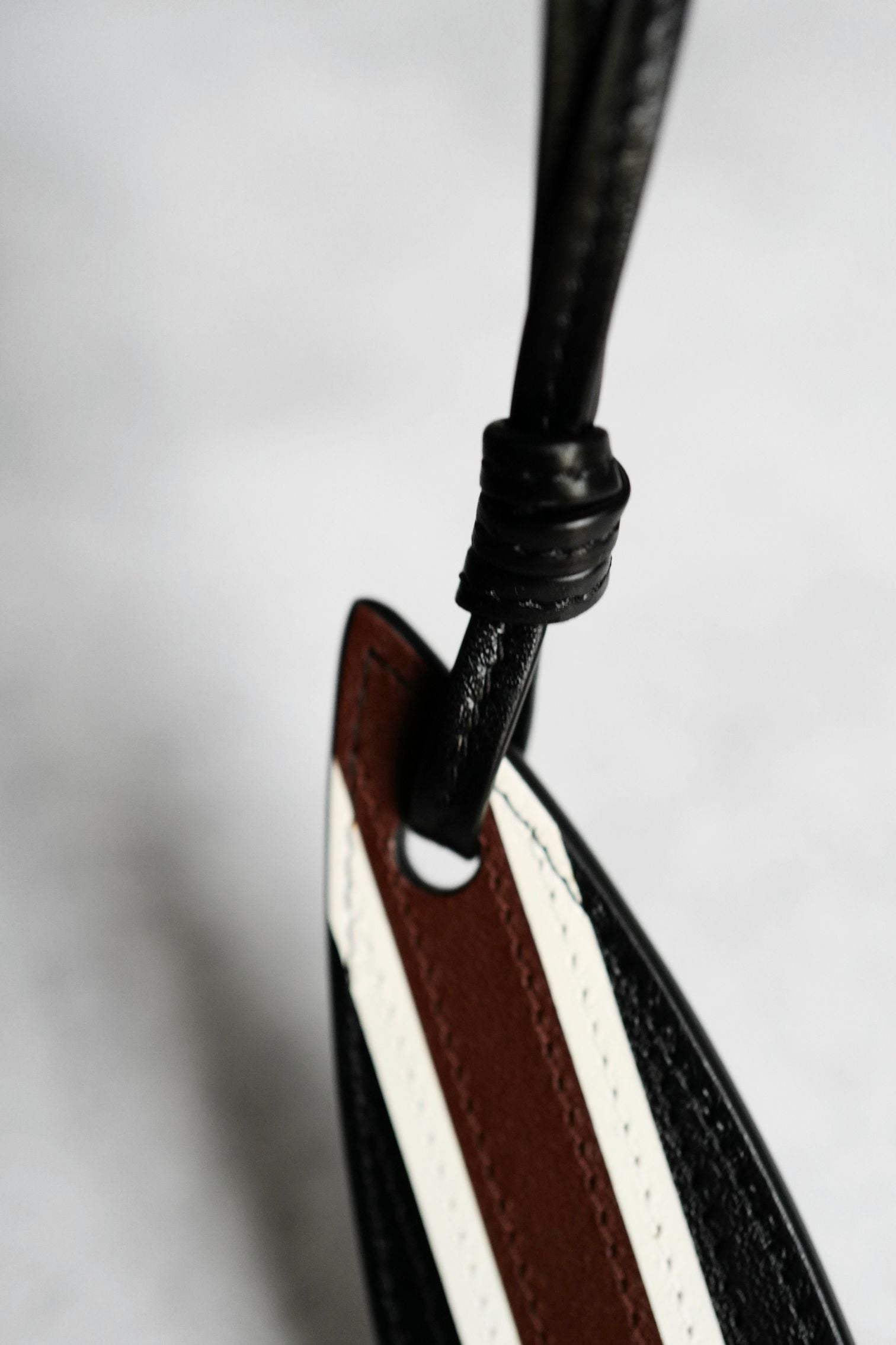 Chanel 26M Coco Beach Bag Charm Black/White/Brown Lambskin Leather