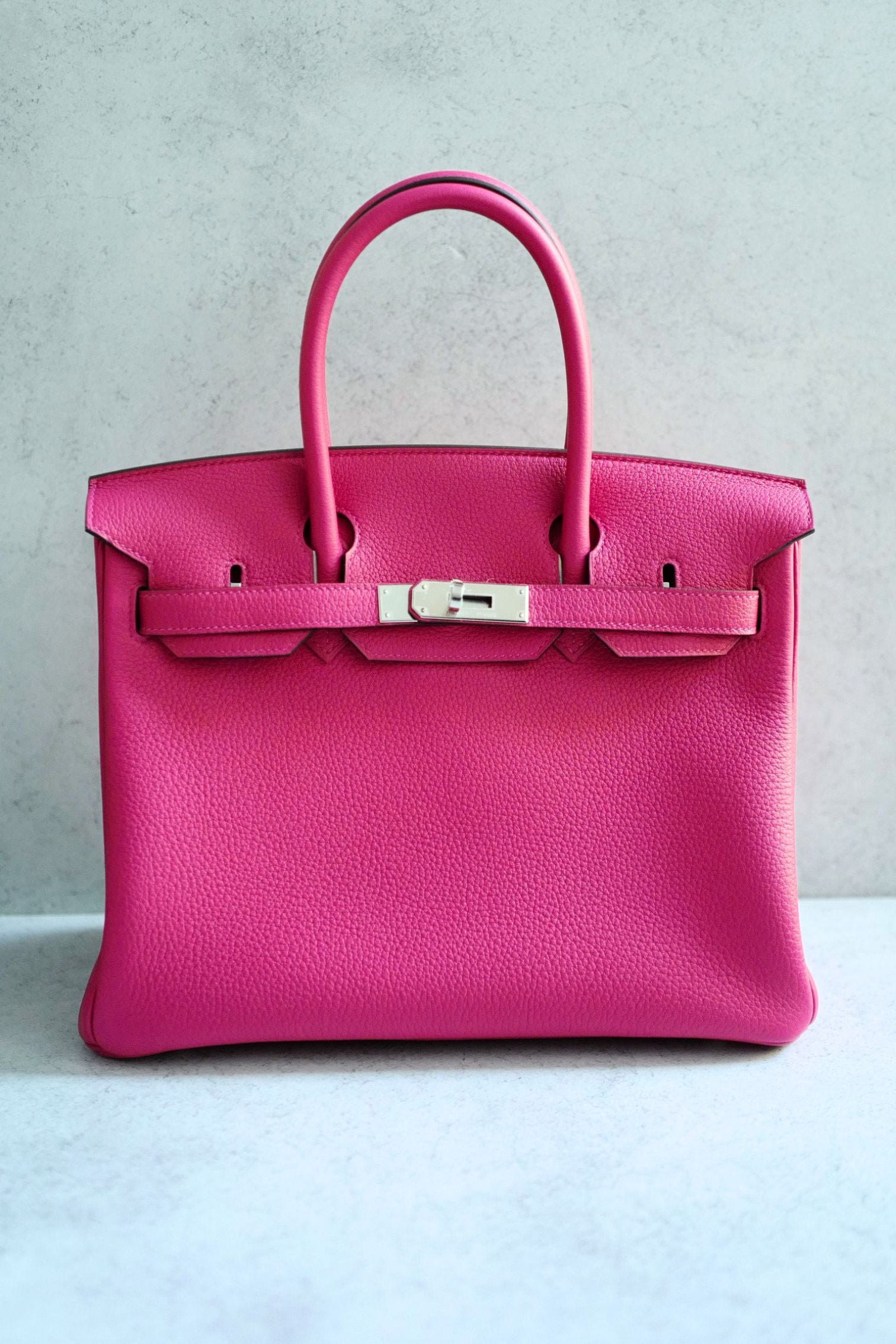 Hermès Birkin 30 Rose Mexico Togo Leather Palladium Hardware K Stamp