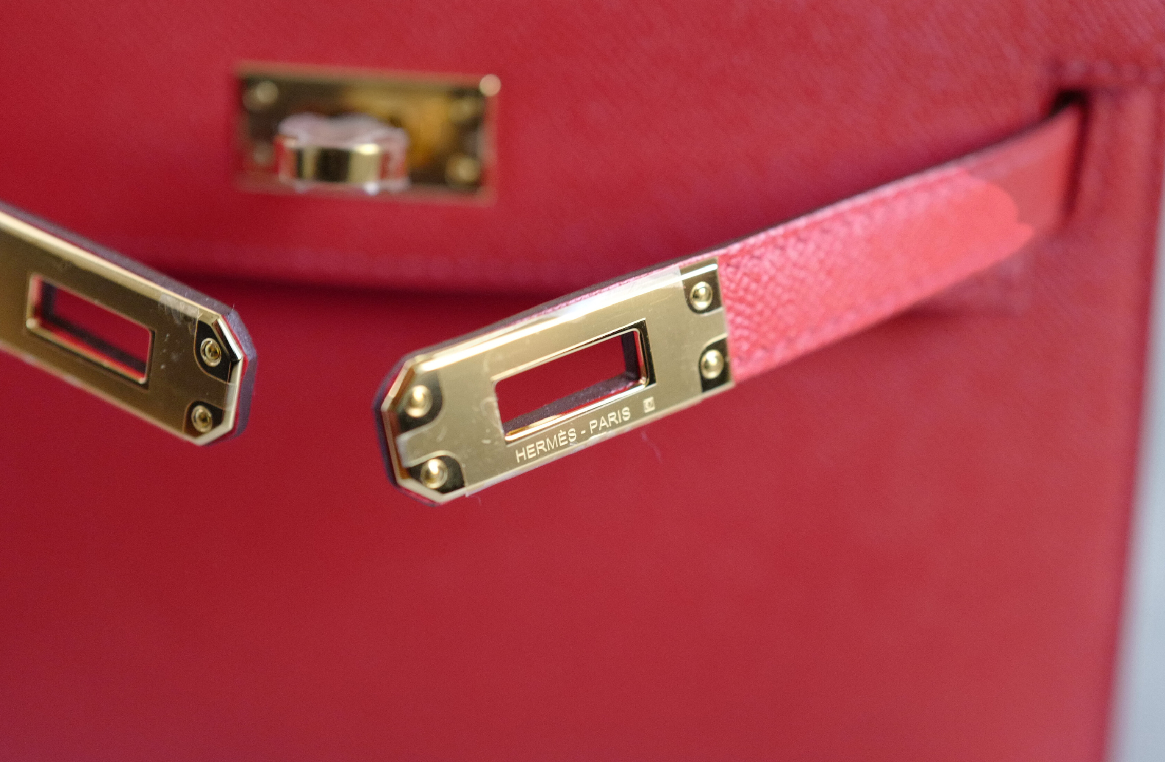 Hermès Mini Kelly Rouge De Coeur Madame Leather Gold Hardware Stamp K