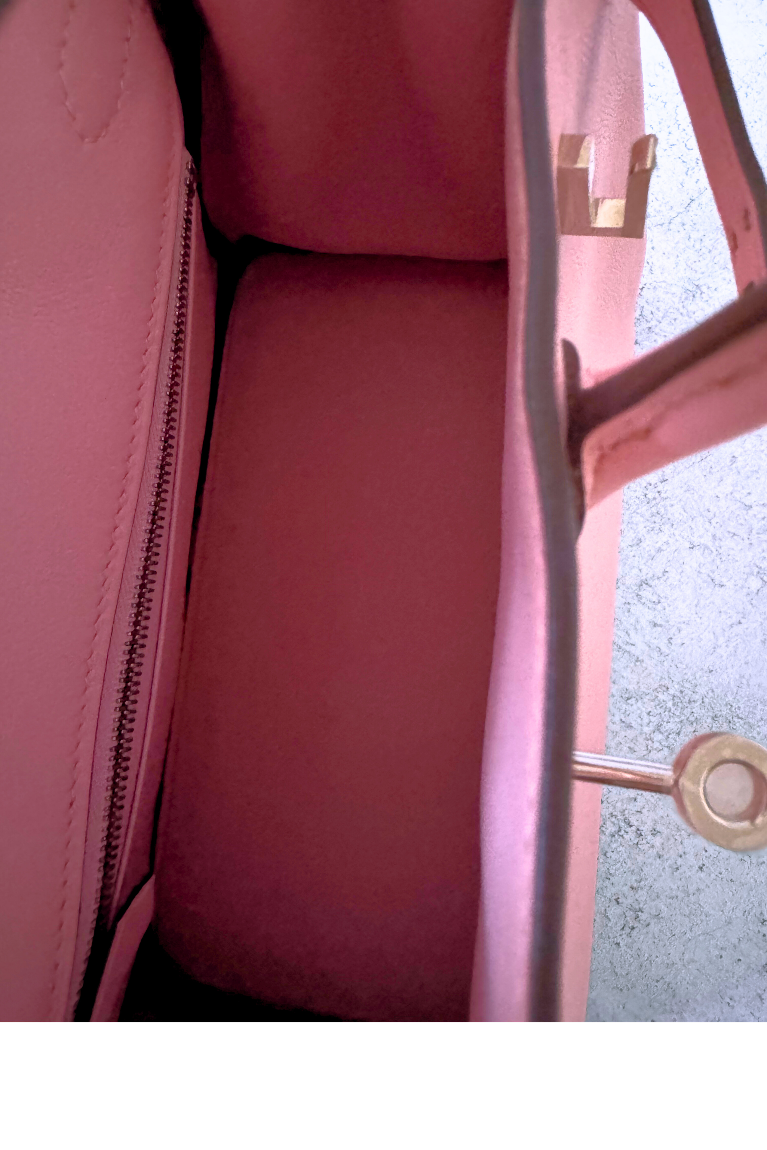 Hermès Birkin 25 Rose Sakura Swift Palladium Hardware D Stamp