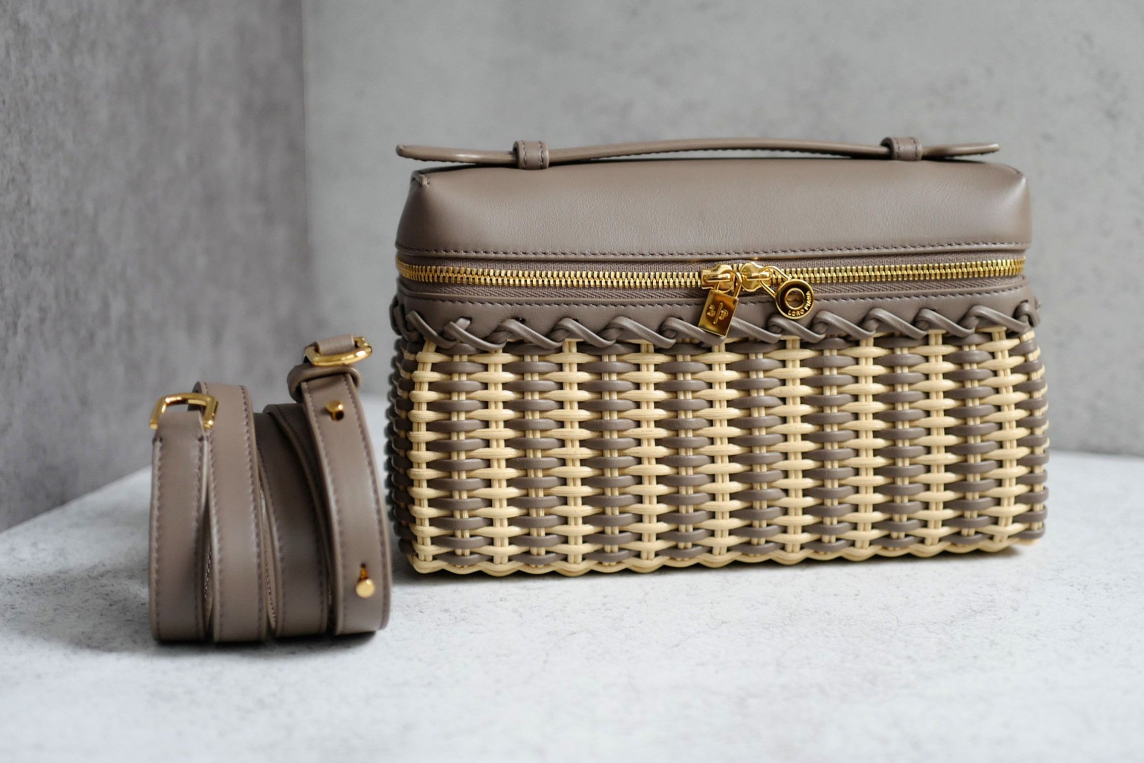 Loro Piana Extra Pocket L19 East West Wicker Malt/Almond Tree/Sun Gold Calfskin