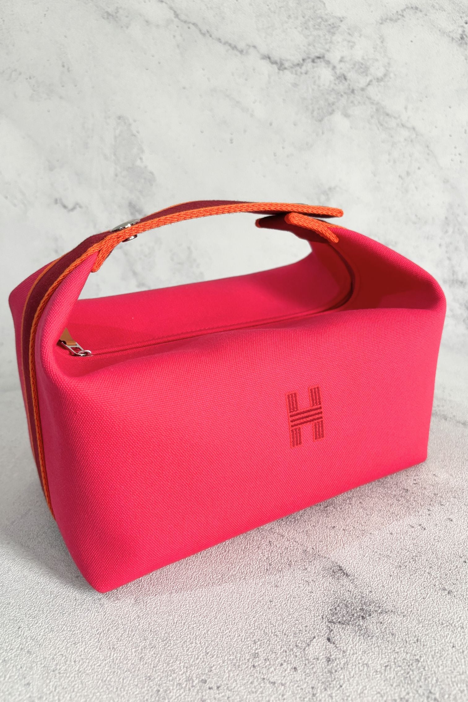 NEW Hermes Bride a Brac Case Large Model Hibiscus 100% Cotton