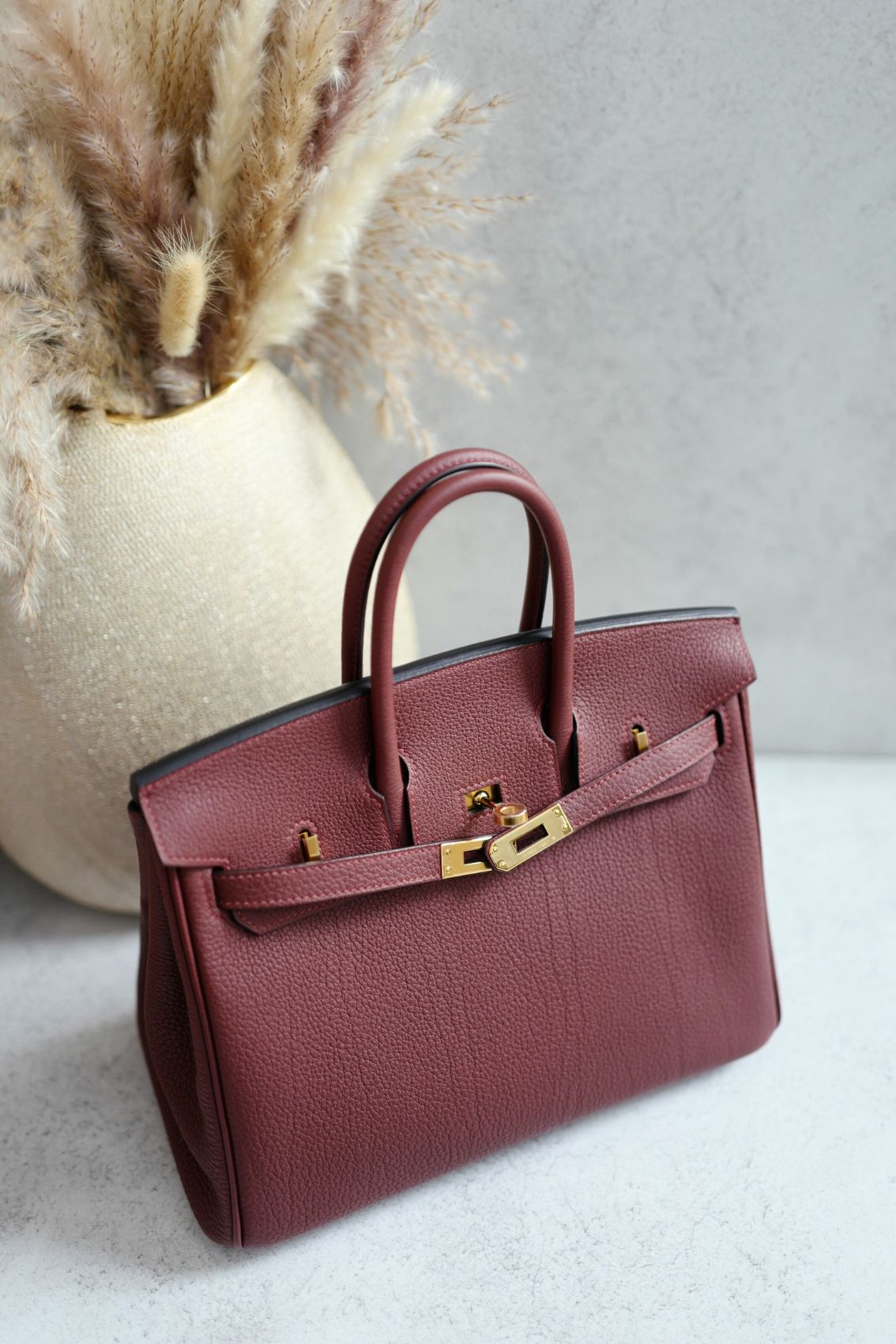 Hermes Birkin 25 Rouge H Togo Leather Gold Hardware K Stamp 2025