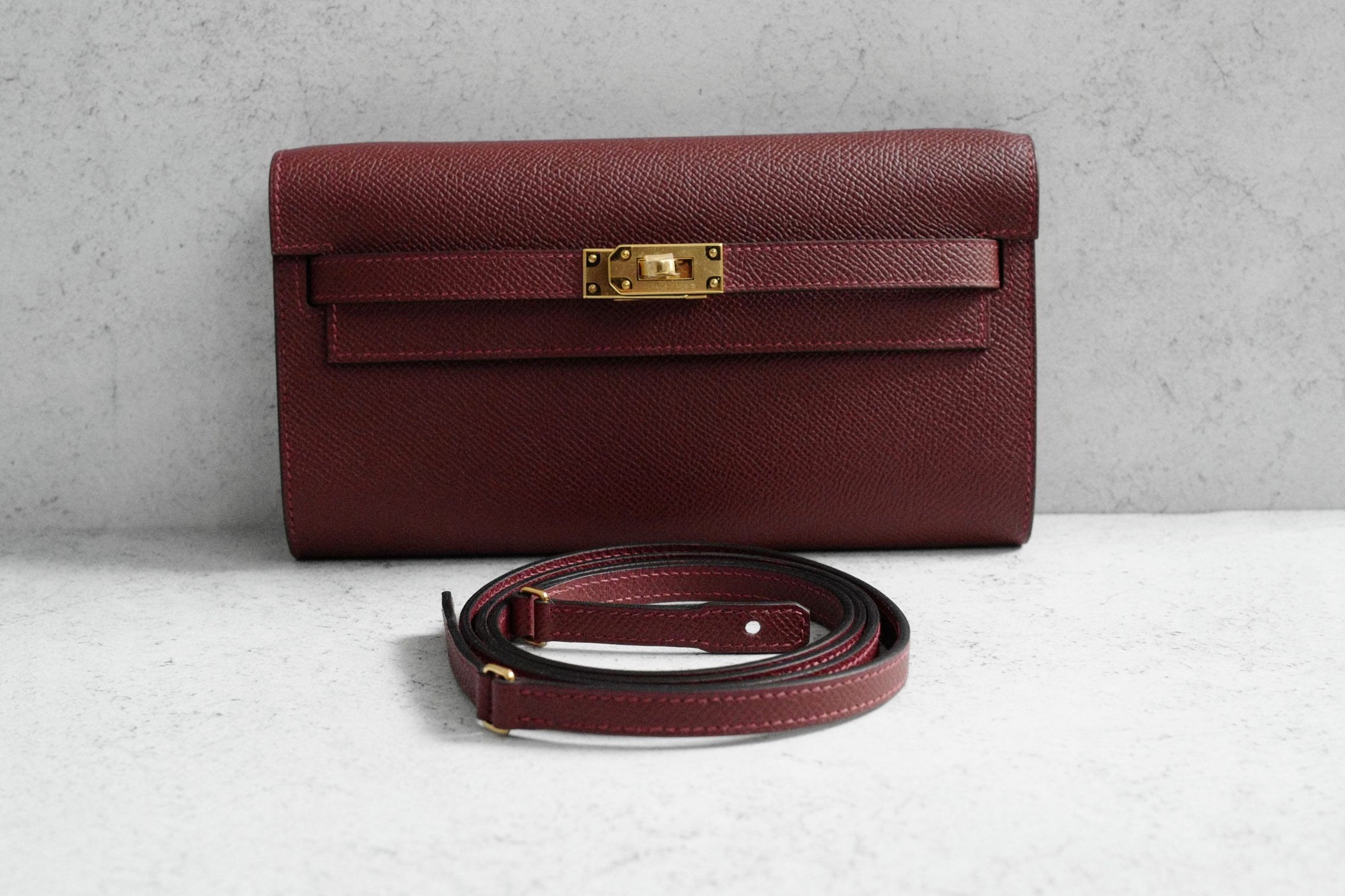 Hermès Kelly Classique To Go Wallet Rouge H Epsom Calfskin GHW G Stamp 2026