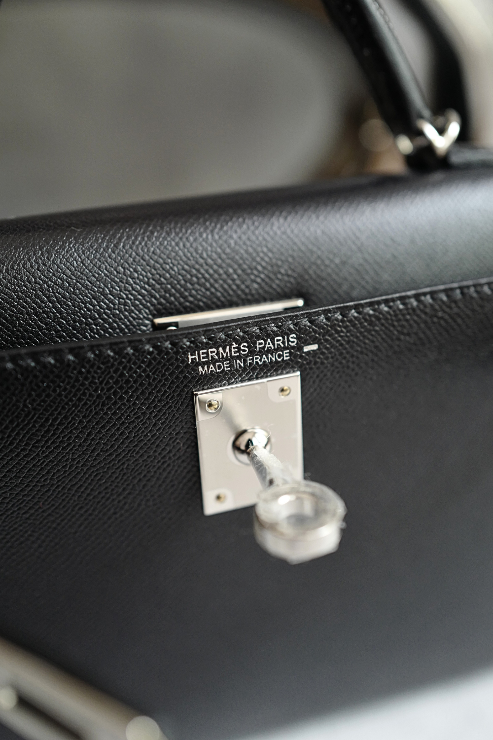 BNIB Hermes Mini Kelly Touch Veau Madame Lizard Black with Palladium HW