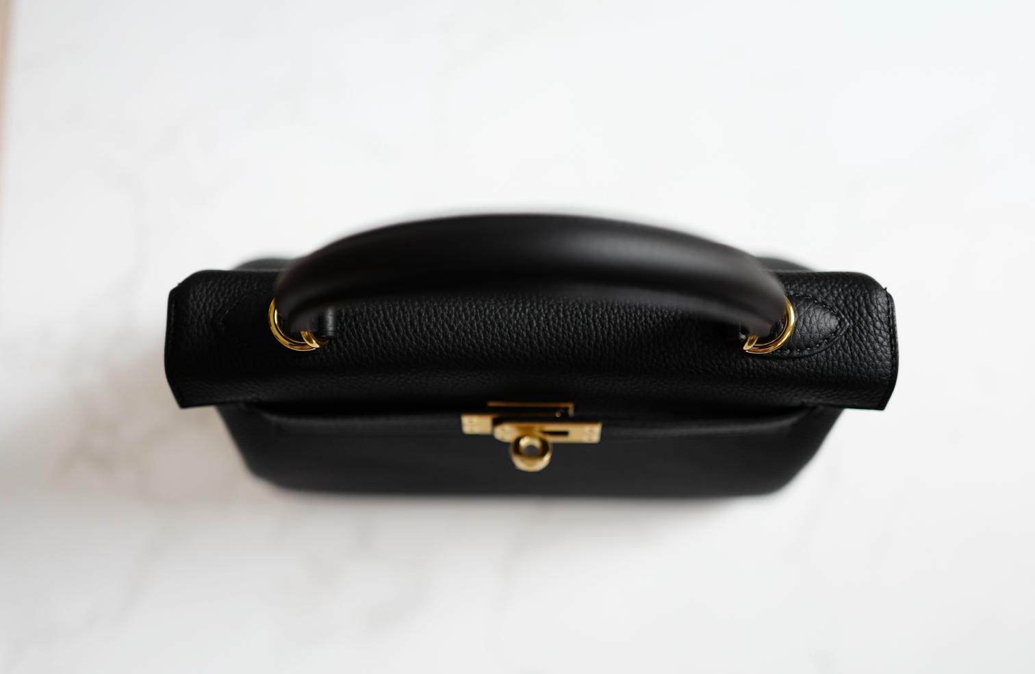 BNIB Hermes Kelly 25 Black Togo Retourne Gold HW W 2024 Complete With Receipt