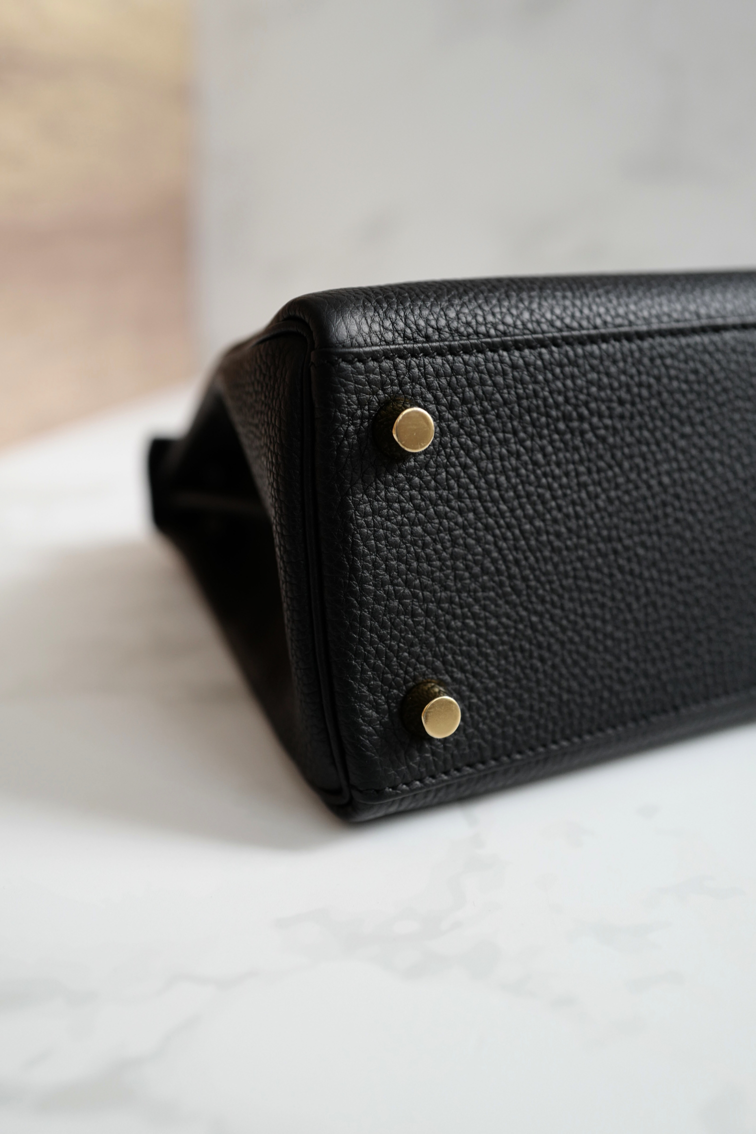 BNIB Hermes Kelly 25 Black Togo Retourne Gold HW W 2024 Complete With Receipt