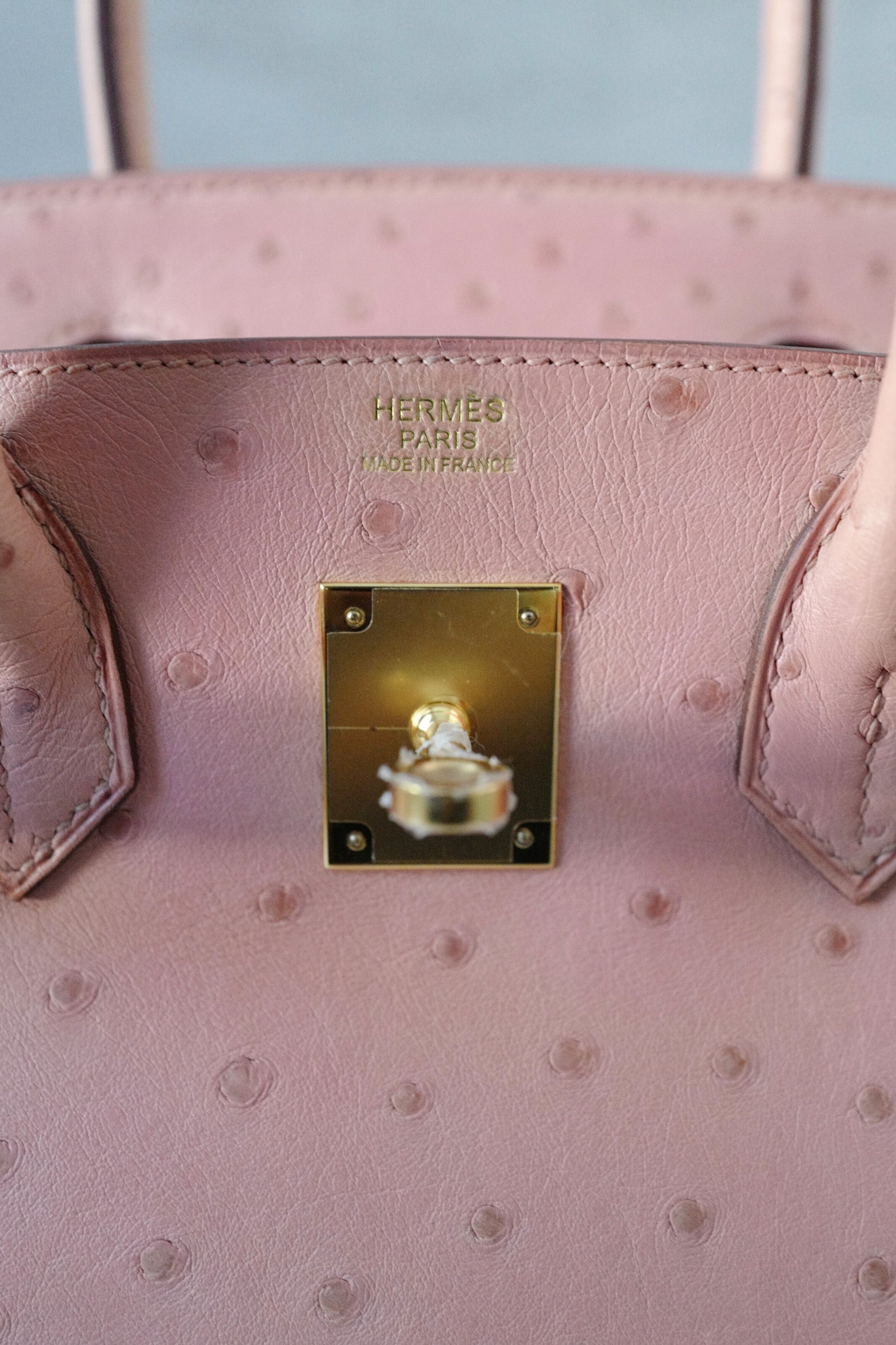 Hermès Birkin 30 Bag in Terre Cuite Ostrich with Gold Tone Hardware