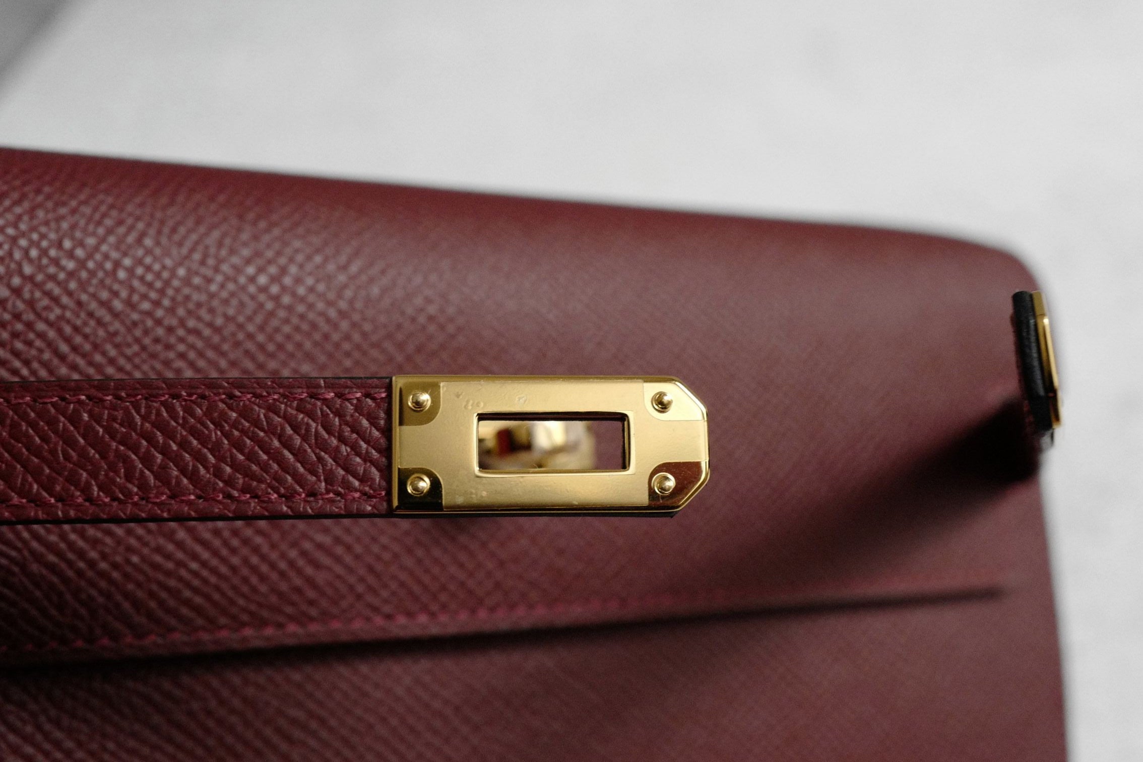 Hermès Kelly Classique To Go Wallet Rouge H Epsom Calfskin GHW G Stamp 2026