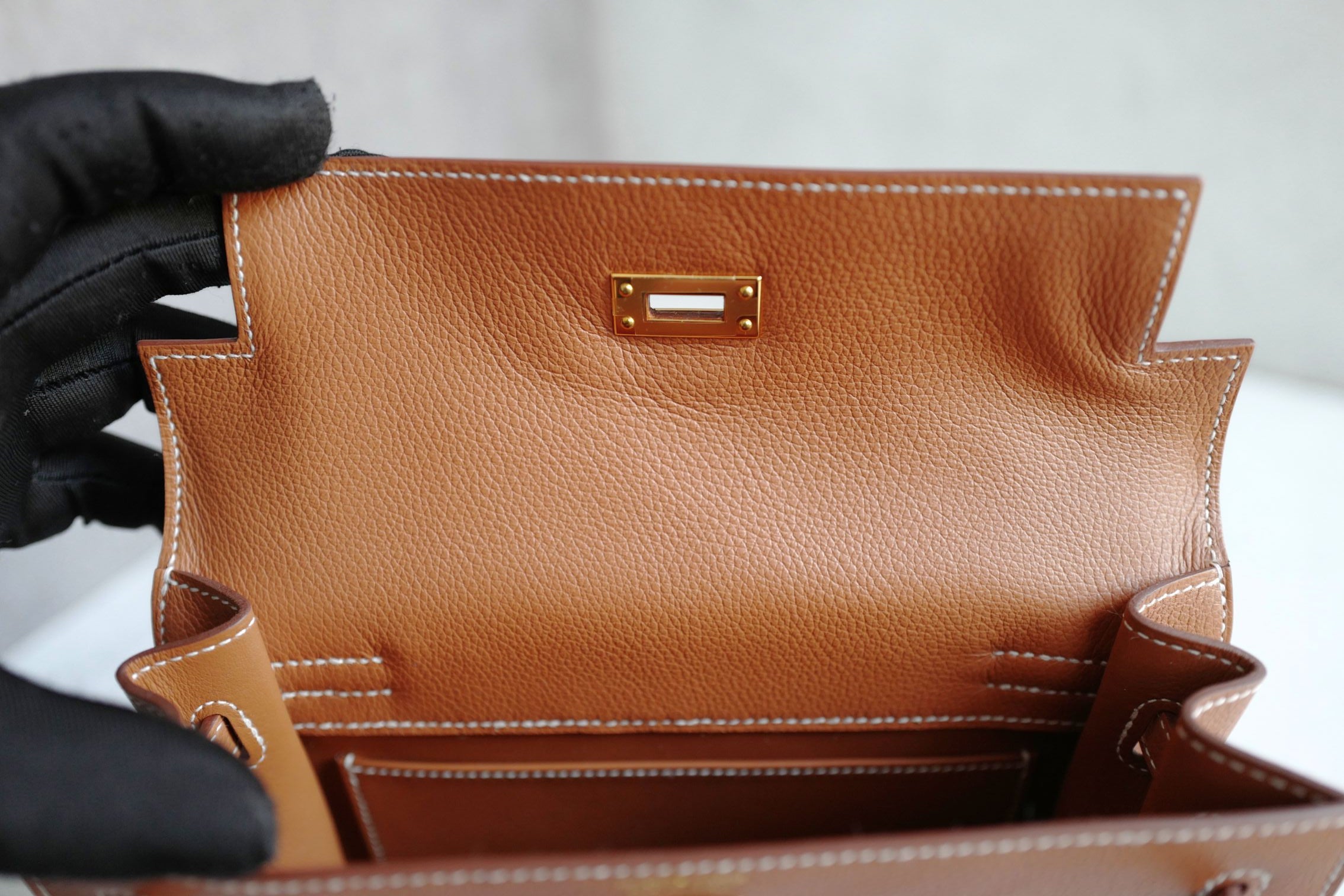 Hermès Kelly Danse Gold Evercolor Calfskin GHW stamp K