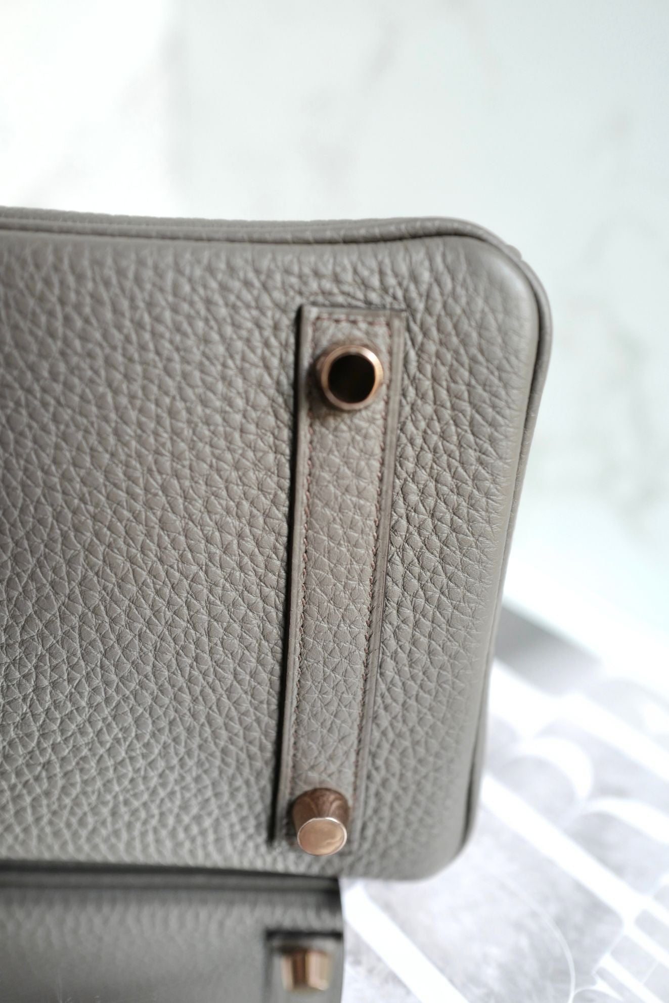 Hermès Birkin 25 Etain Togo Leather Gold Hardware Z Stamp