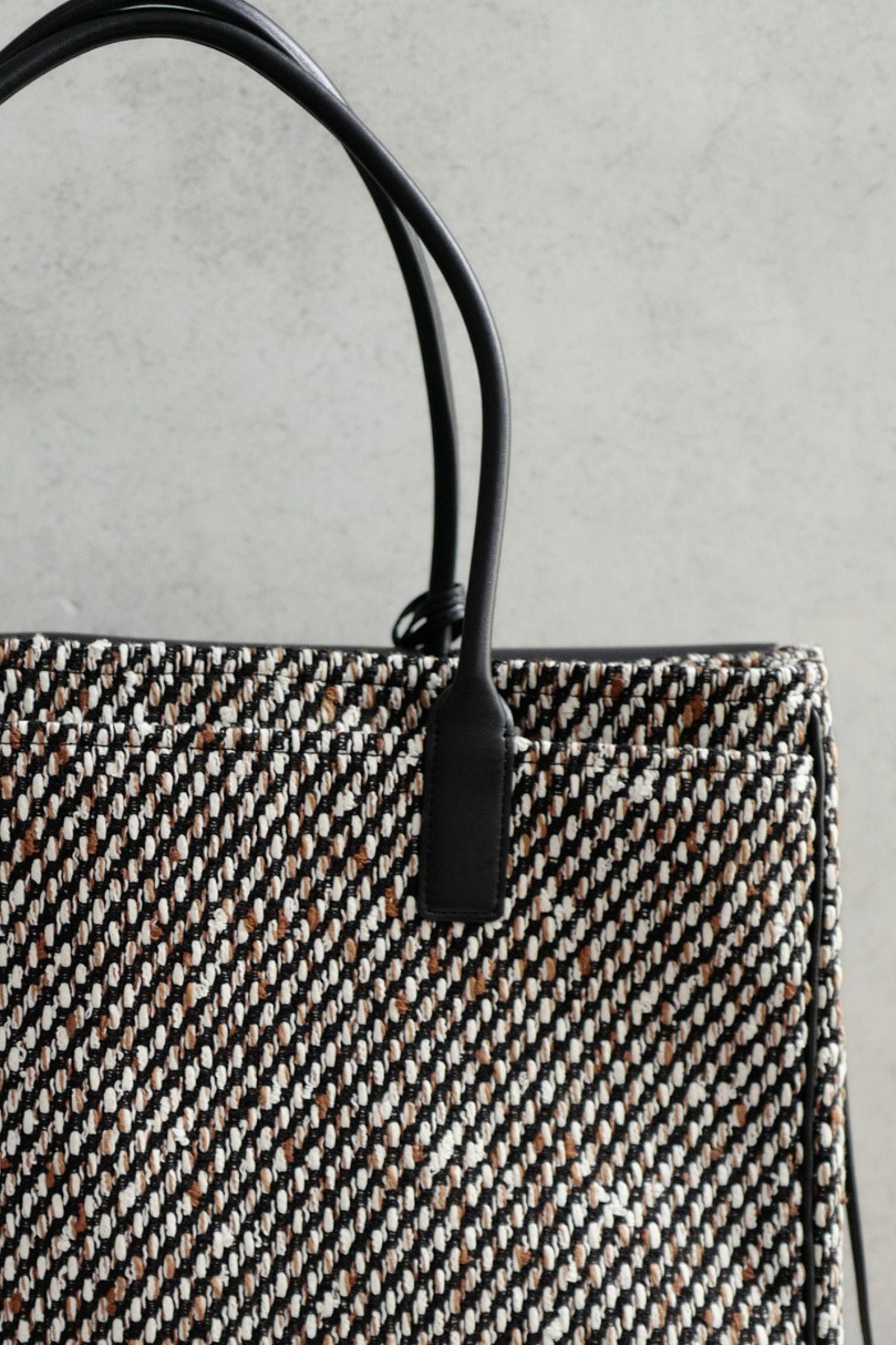 Chanel 26s Large Shopping Bag Black/Ecru Wool Gold Hardware "Matthieu Blazy's"