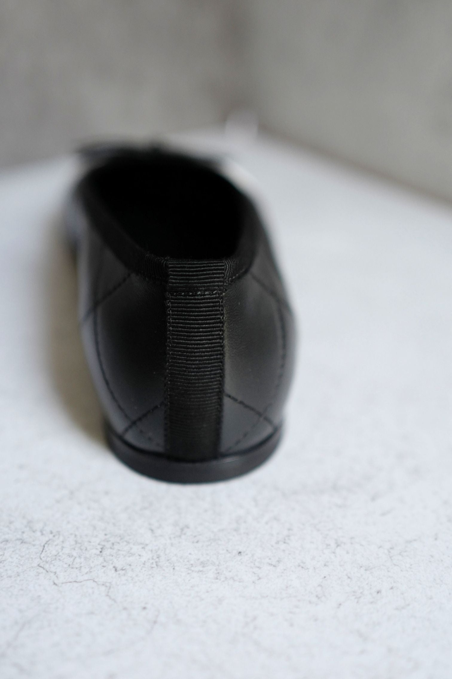 Chanel 26M Coco Beach Ballet Flats Black Lambskin Size 37.5
