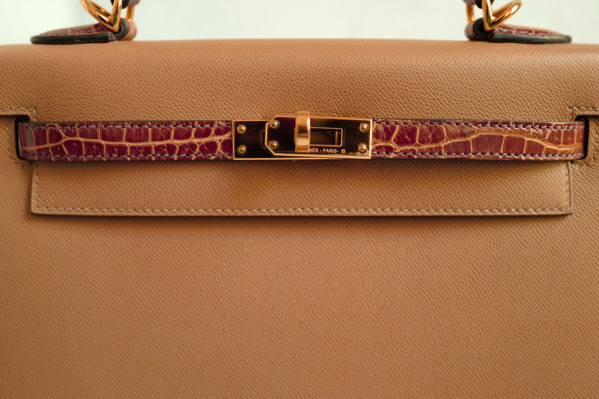 Hermes Kelly 25 Touch Chai/Miel Veau Madame Sellier Gold Hardware