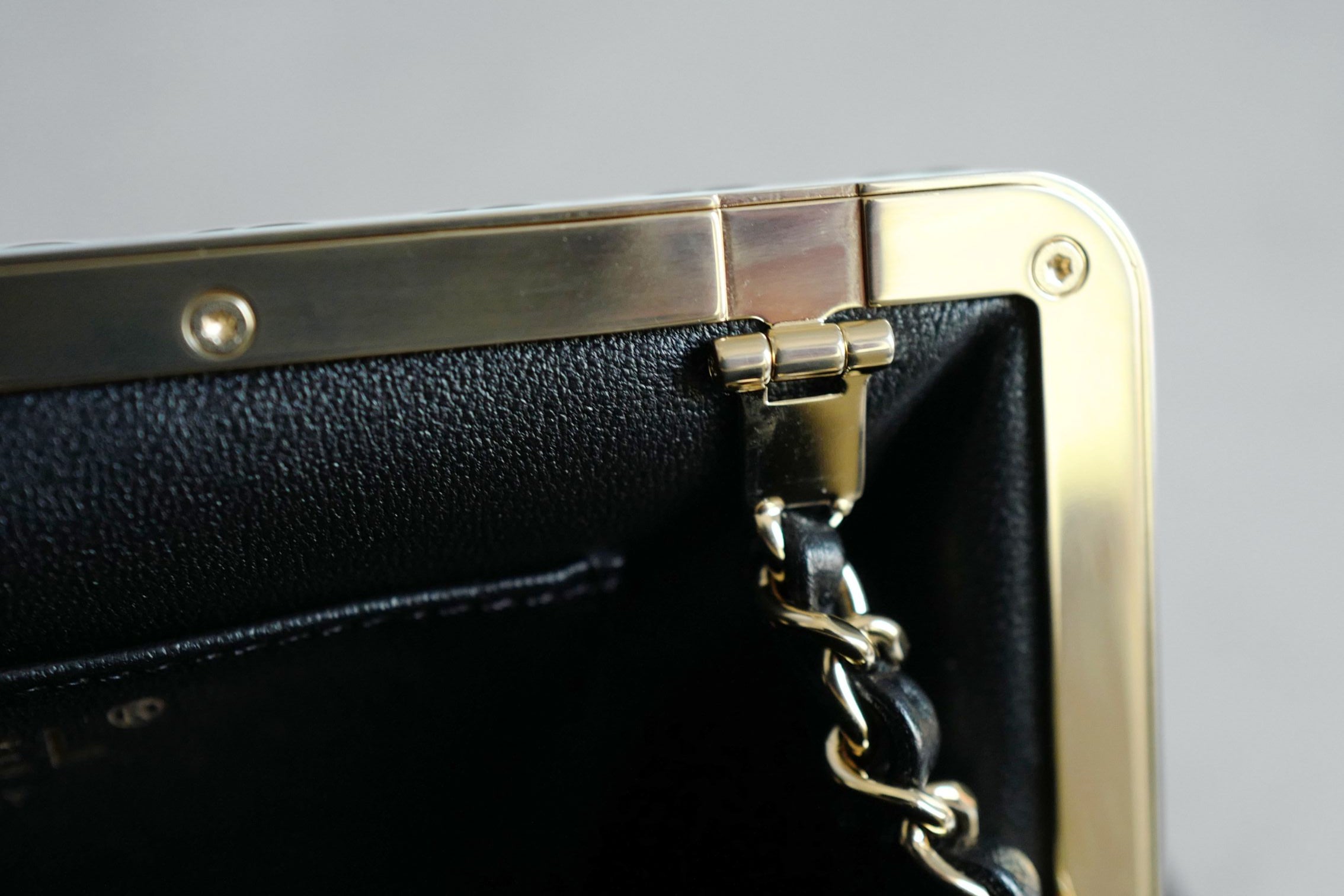 BNIB Chanel 24P Clutch On Chain Lambskin With CC Champagne Gold Hardware