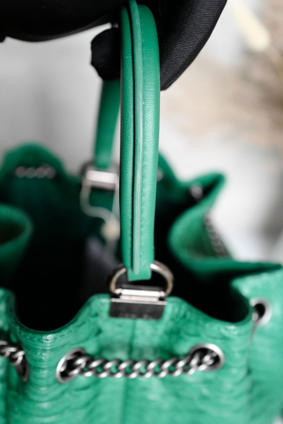 Chanel Gabrielle Backpack Drawstring bag In Phyton Exotic Rare Limited Edition