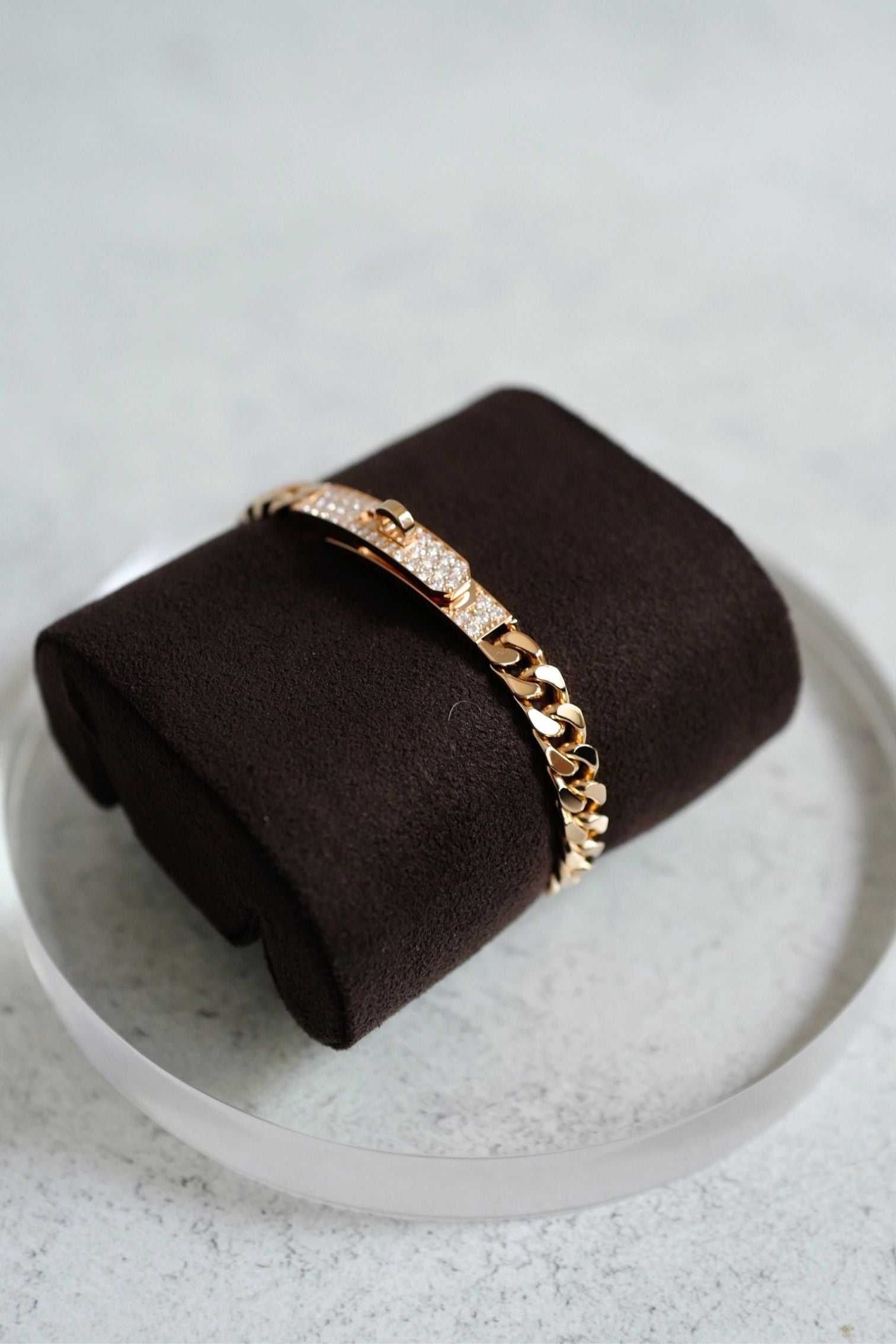 Hermès Kelly Gourmette Bracelet SH Small Model Rose Gold with 41 Diamonds