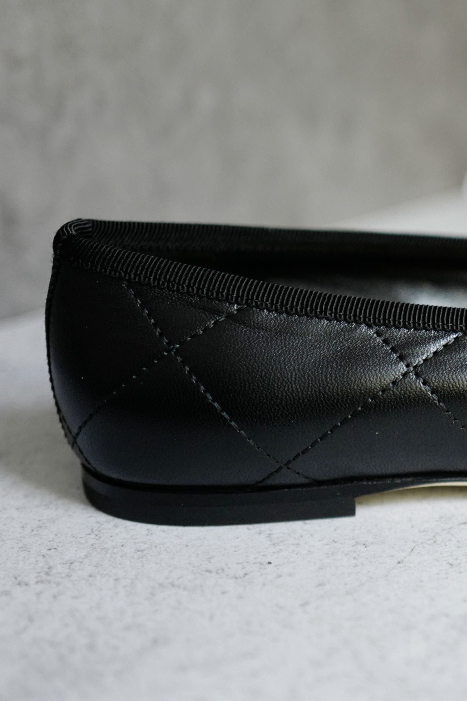 Chanel 26M Coco Beach Ballet Flats Black Lambskin Size 37