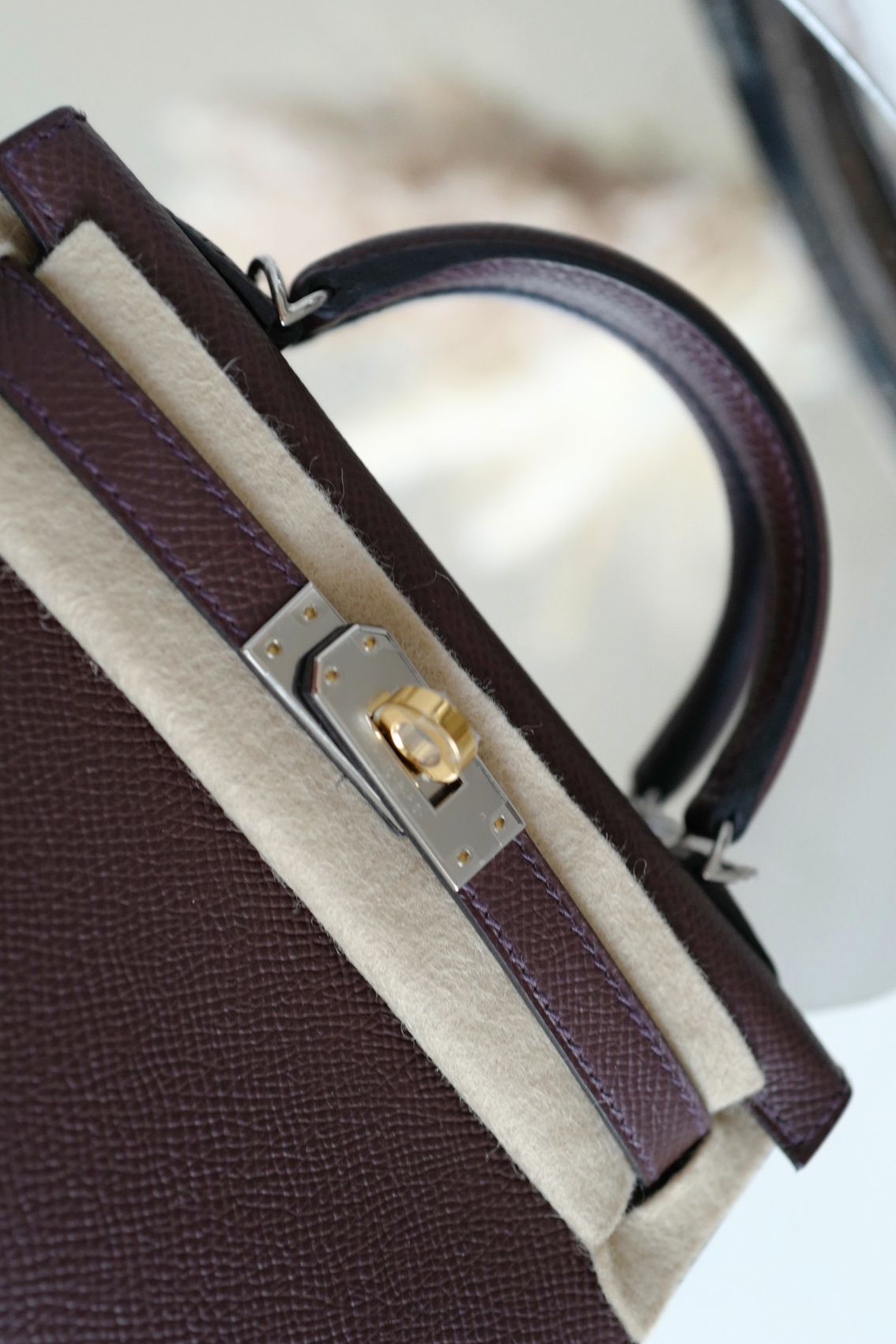 NEW Hermès Kelly 20 Rouge Sellier Epsom Leather Electrum Hardware K Stamp