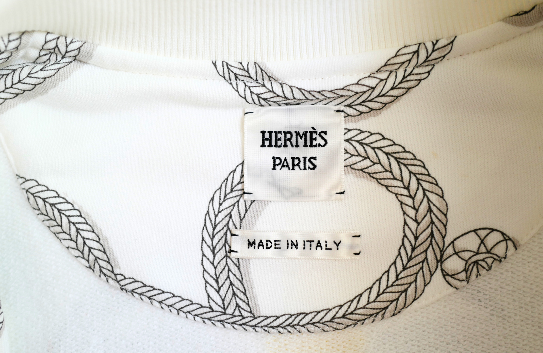 New Hermès Palefroi Remix Varsity Jacket Blanc Cassé White Size 34