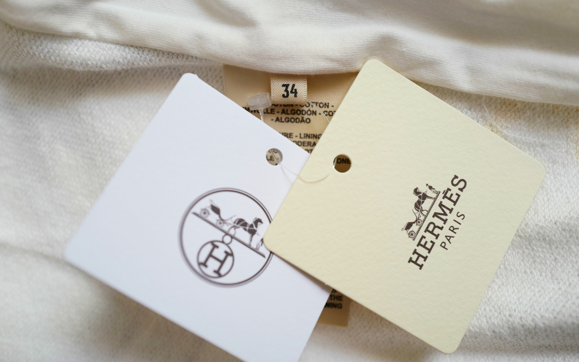 New Hermès Palefroi Remix Varsity Jacket Blanc Cassé White Size 34