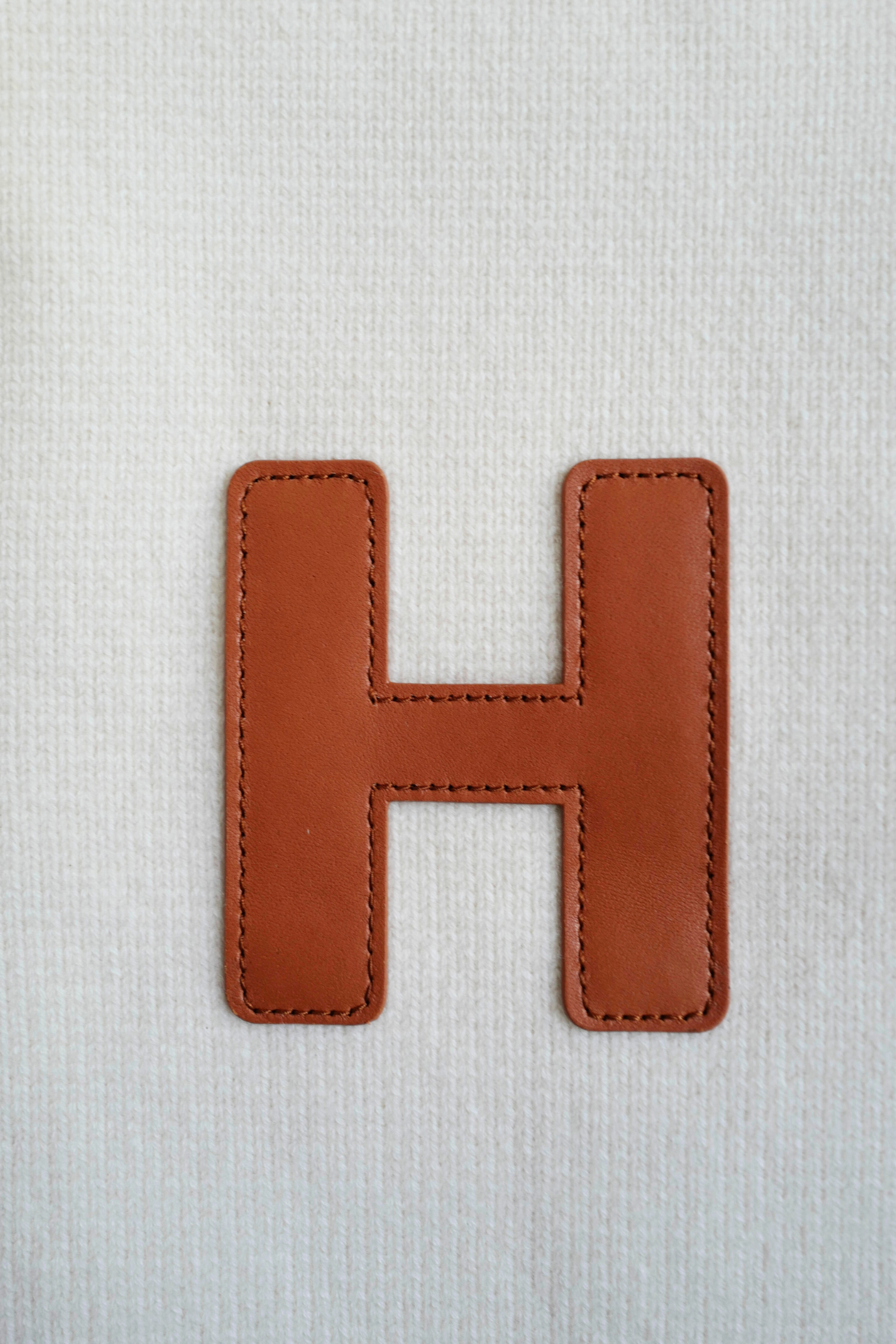 New Hermes Blouson Details Cuir cardigan Virgin Wool size 36