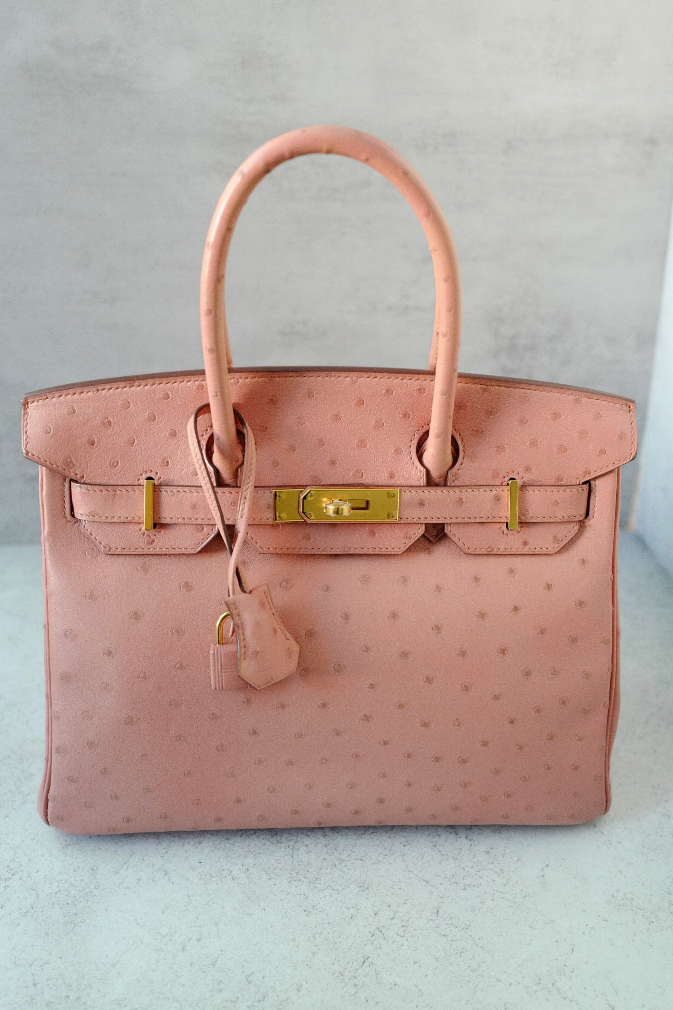 Hermès Birkin 30 Bag in Terre Cuite Ostrich with Gold Tone Hardware