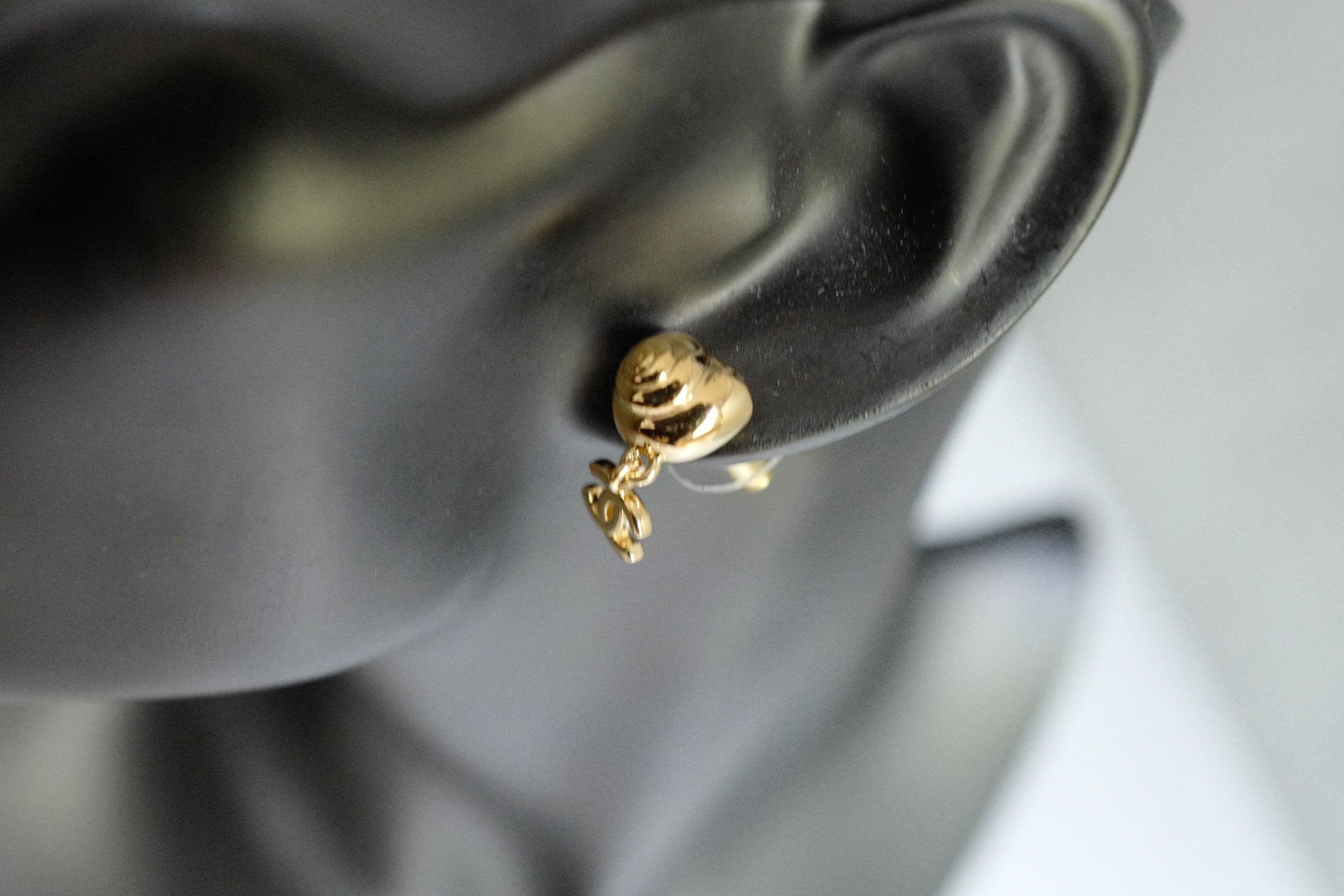 Chanel 26M Coco Beach Pendant Earrings Metal Gold