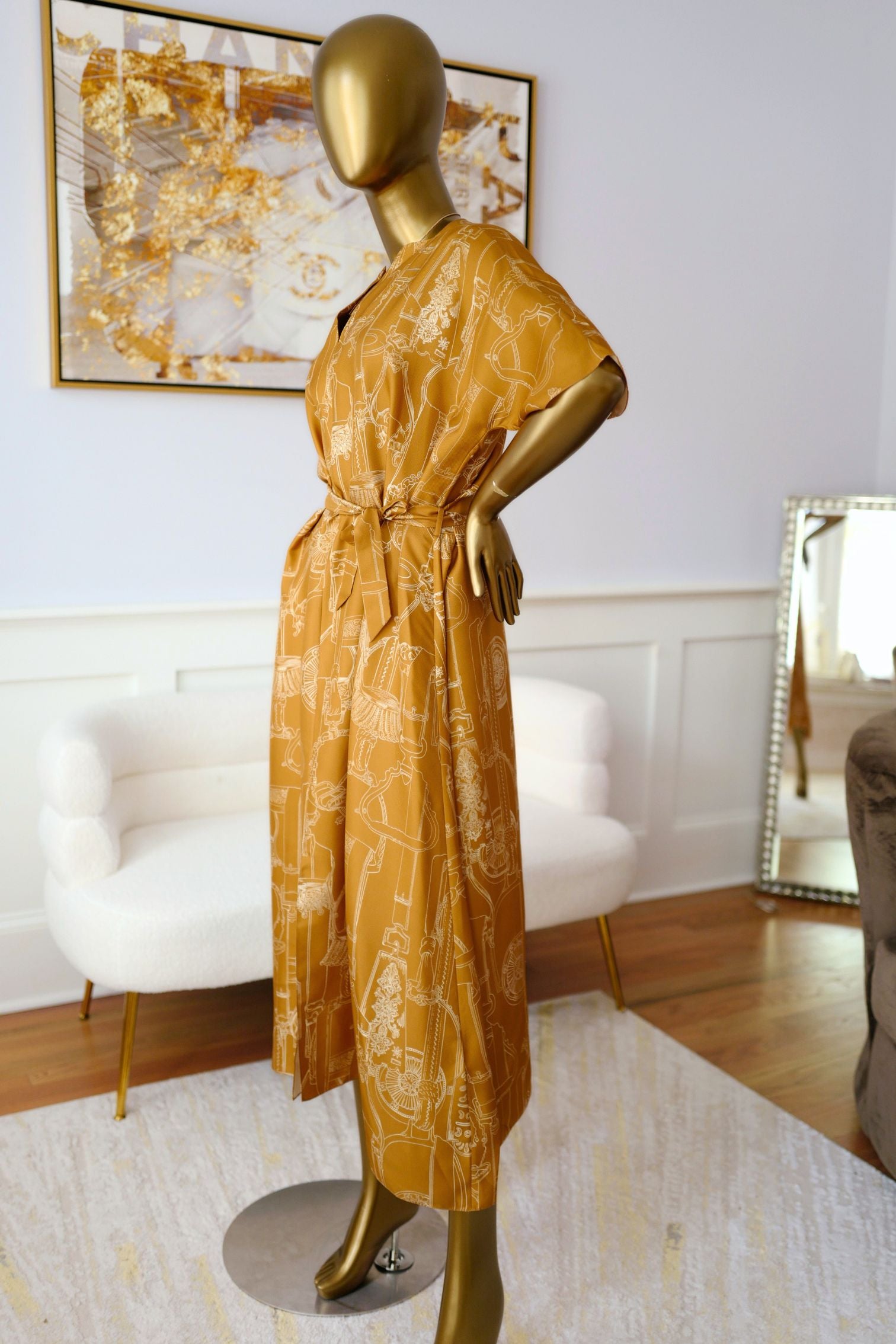 NEW Hermes Etriers Remix Classic Caftan Marron Ocre size 38