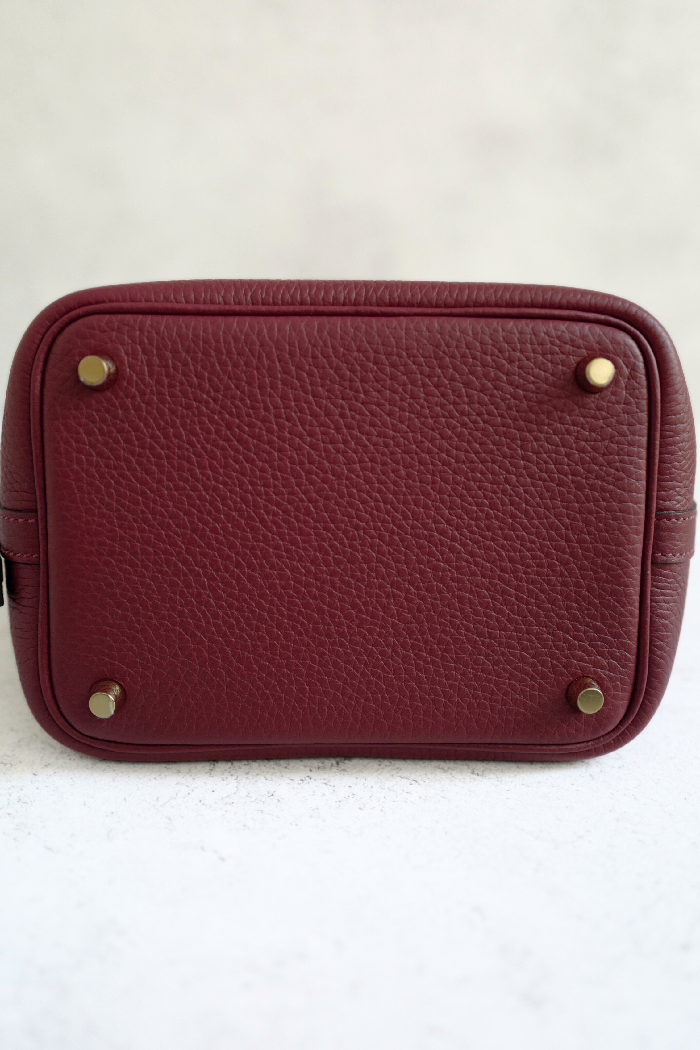 BNIB Hermès Picotin 18 Bag Rouge H Clemence Leather with Gold Hardware