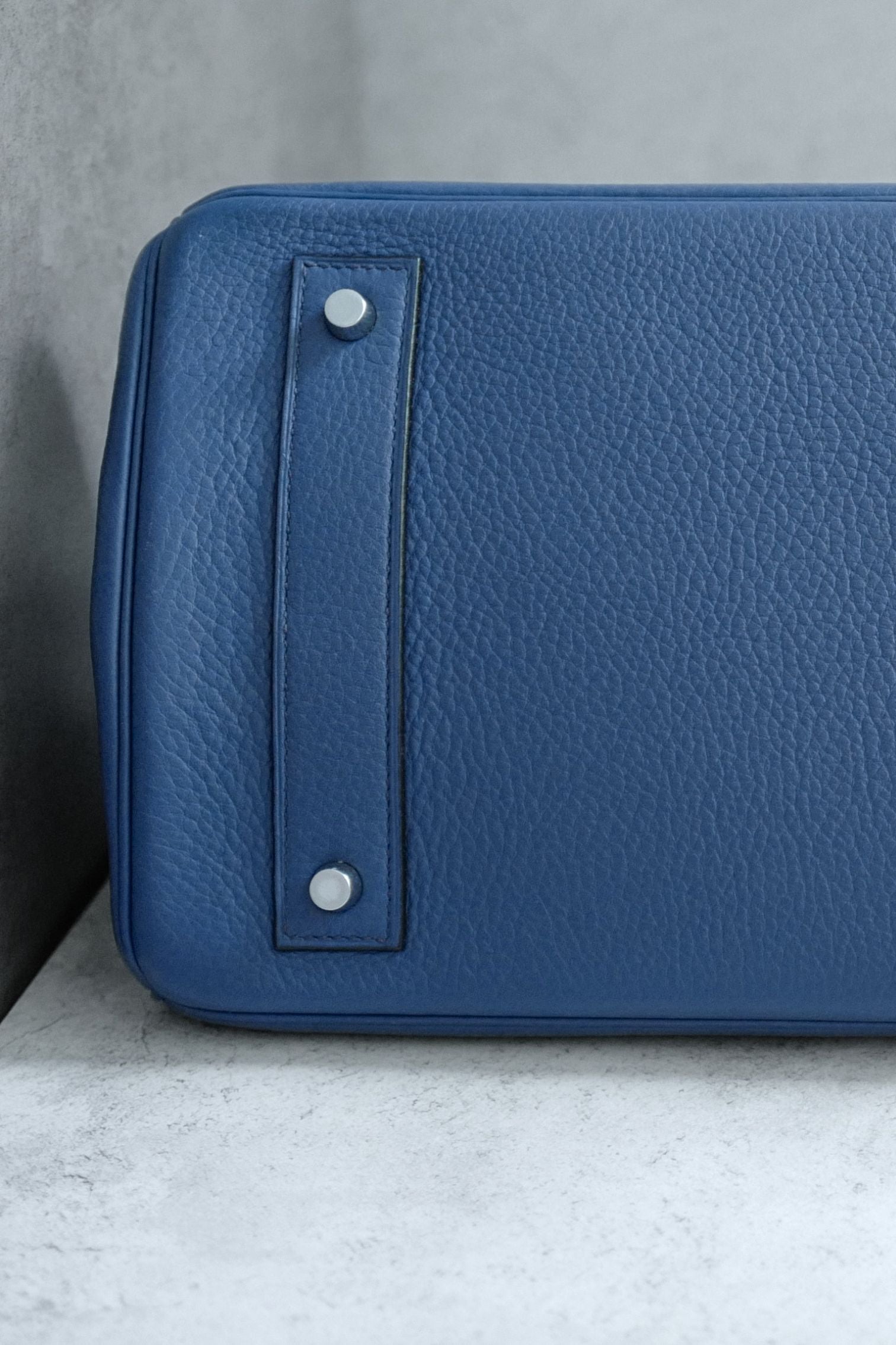 Hermes Birkin Shoulder 42 Blue Sapphire Clemence Leather PHW - Preowned