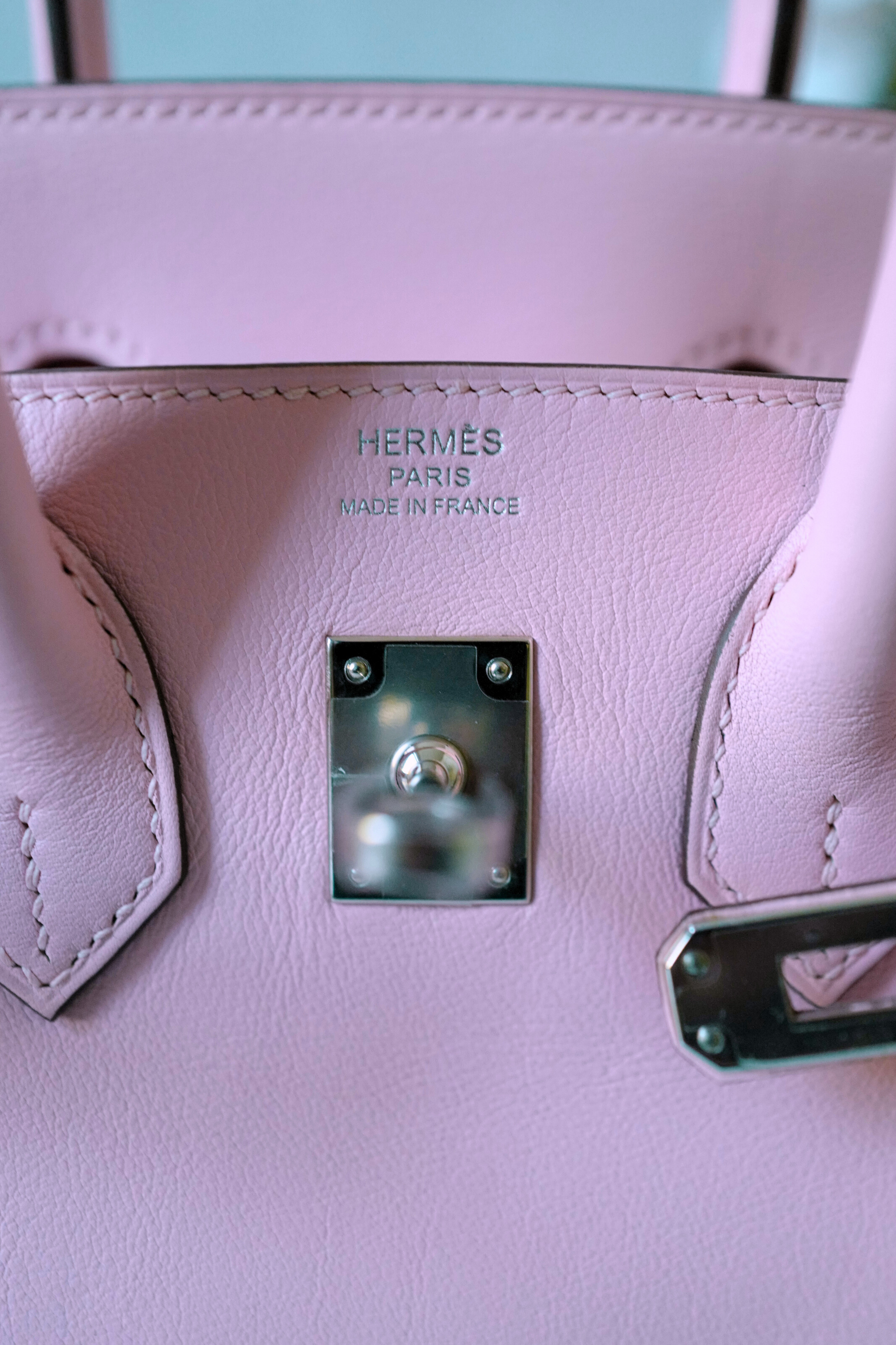 Hermès Birkin 25 Rose Sakura Swift Palladium Hardware D Stamp