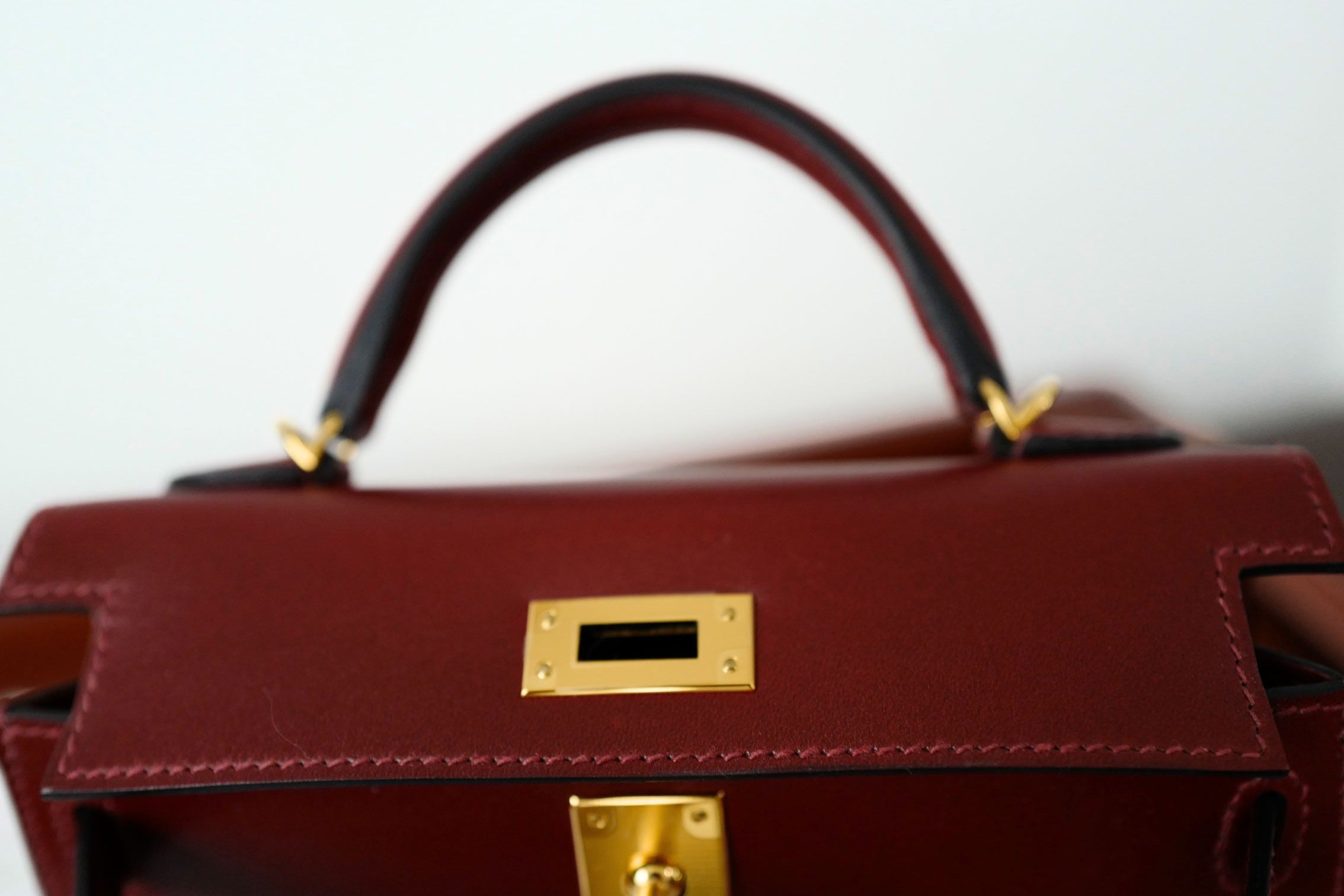 BNIB Hermès Mini Kelly 20 Rouge H Box Calf Leather Gold Hardware K Stamp 2025