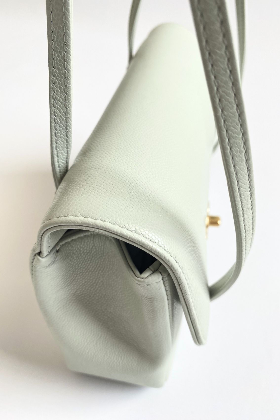 Chanel 26s Preppy Coco 22 Small Light Green Grained Shiny Calfskin GHW