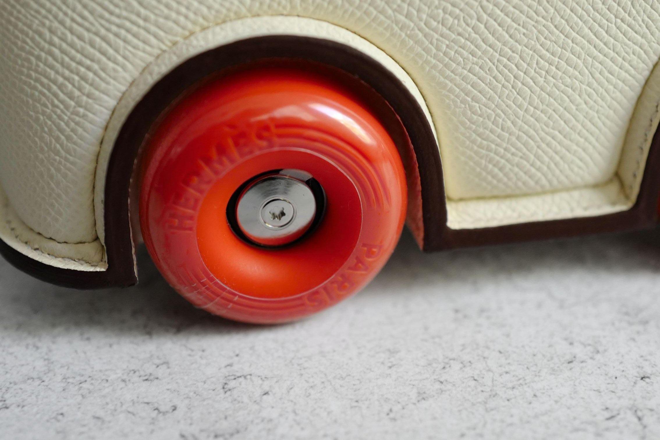 Hermès Bolide on Wheels Bag Nata Orange Epsom Calfskin Palladium HW G Stamp