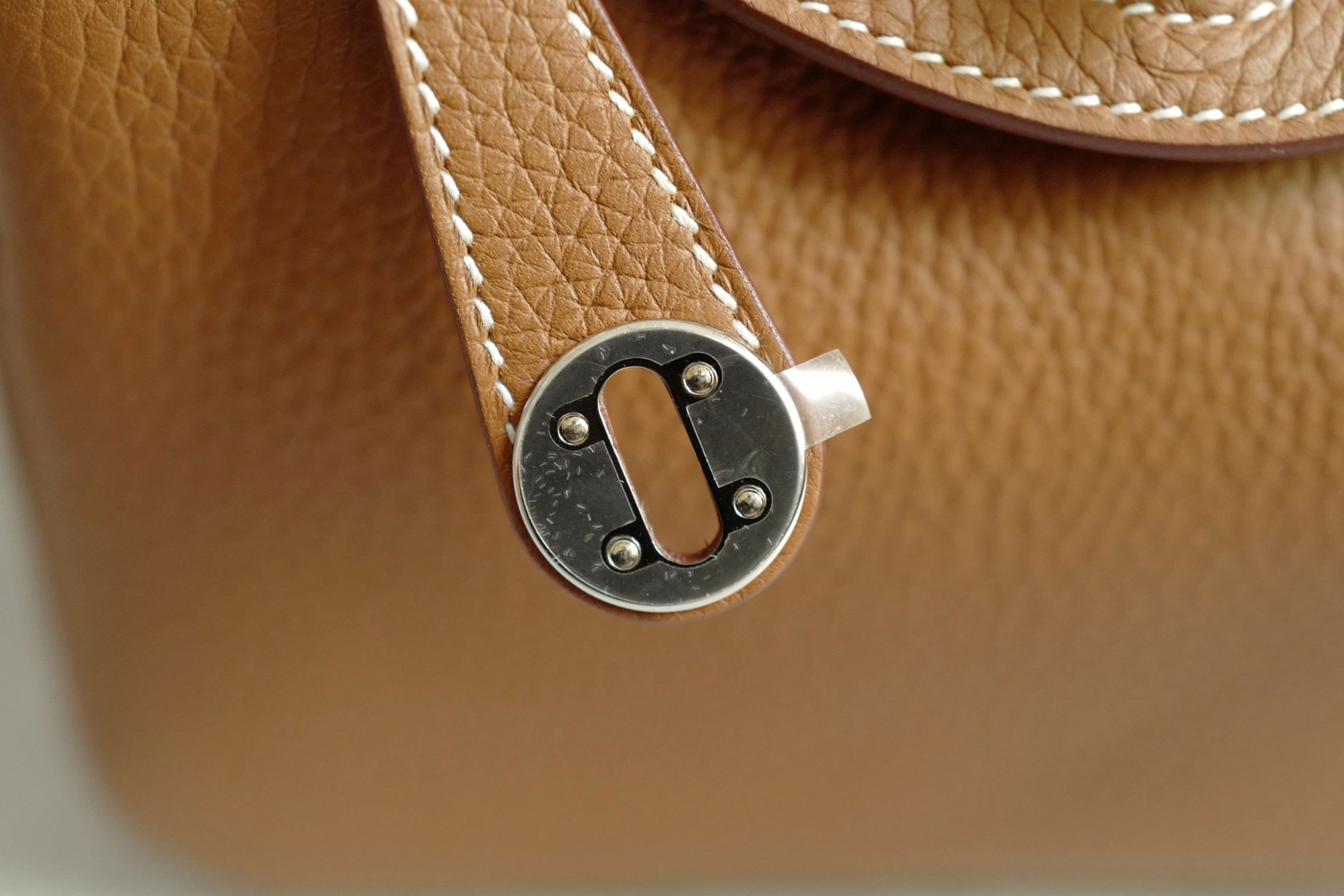 New Hermès Mini Lindy Gold Clemence Leather Palladium Hardware