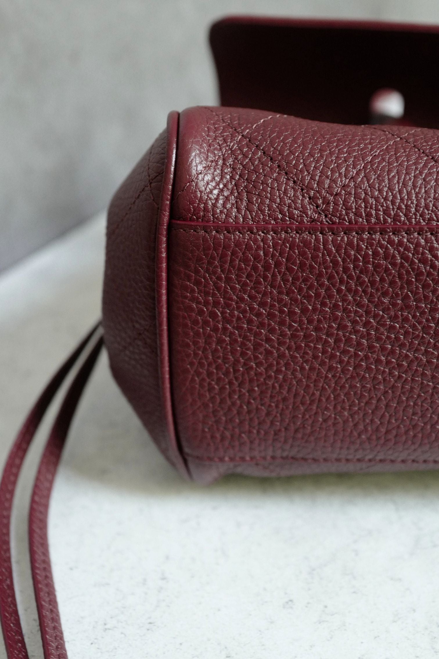 Chanel 26s Small Shopping Bag Matthieu Blazy Dark Burgundy Calfskin GHW