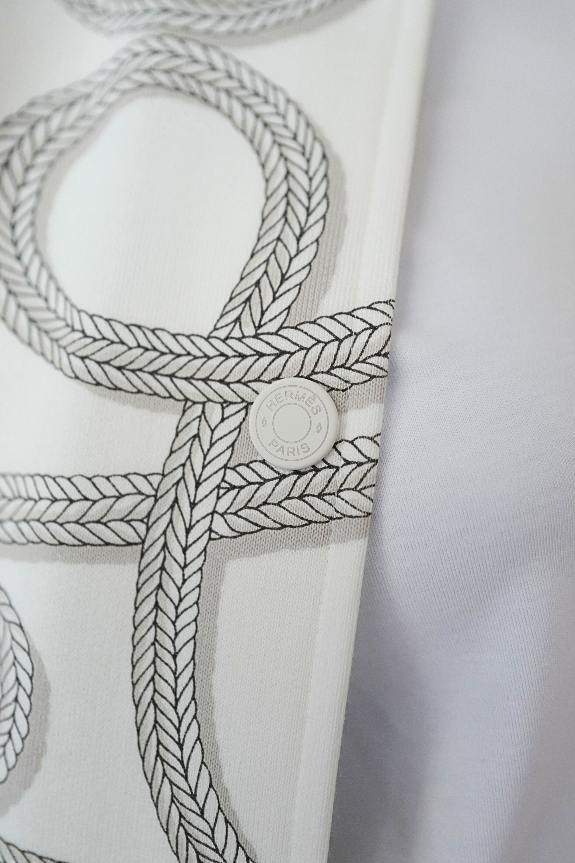 New Hermès Palefroi Remix Varsity Jacket Blanc Cassé White Size 34
