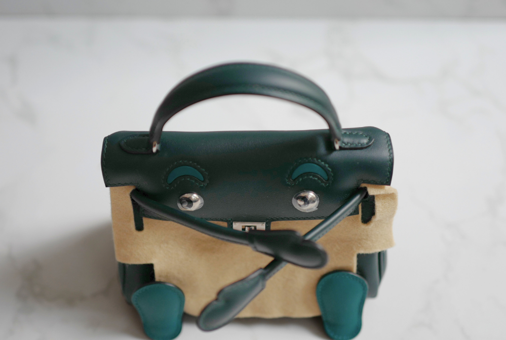 BNIB Kelly Dole Swift Calfskin Vert Cypres Vert Bosphore PHW