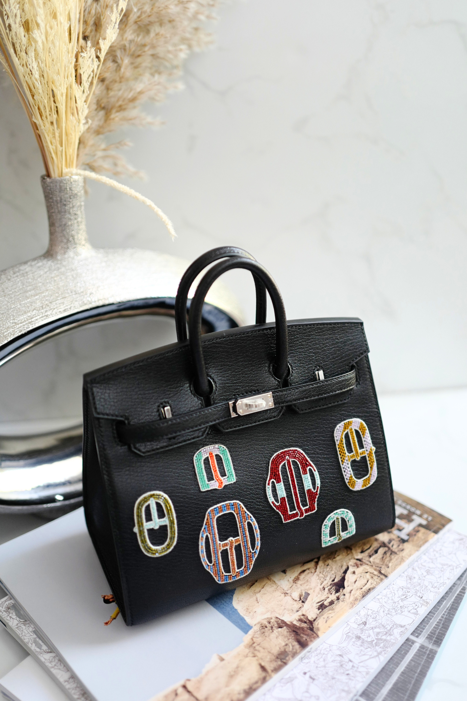 BNIB Hermes Birkin 20 Sellier Bouclerie Moderne Black Chèvre Palladium Hardware