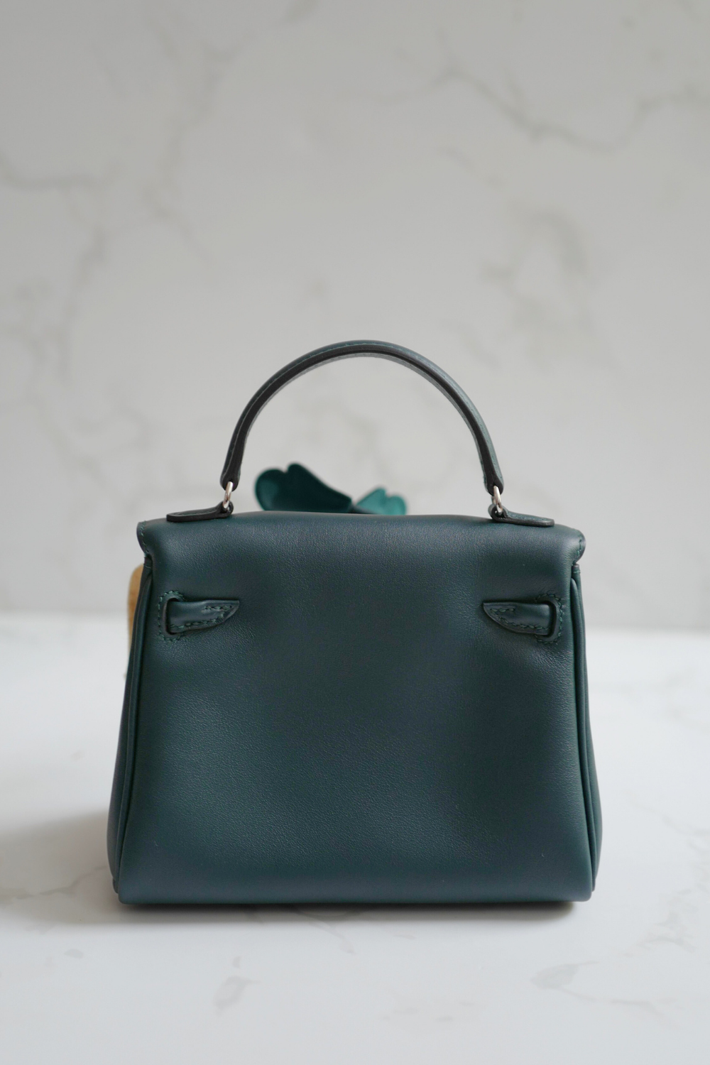 BNIB Kelly Dole Swift Calfskin Vert Cypres Vert Bosphore PHW