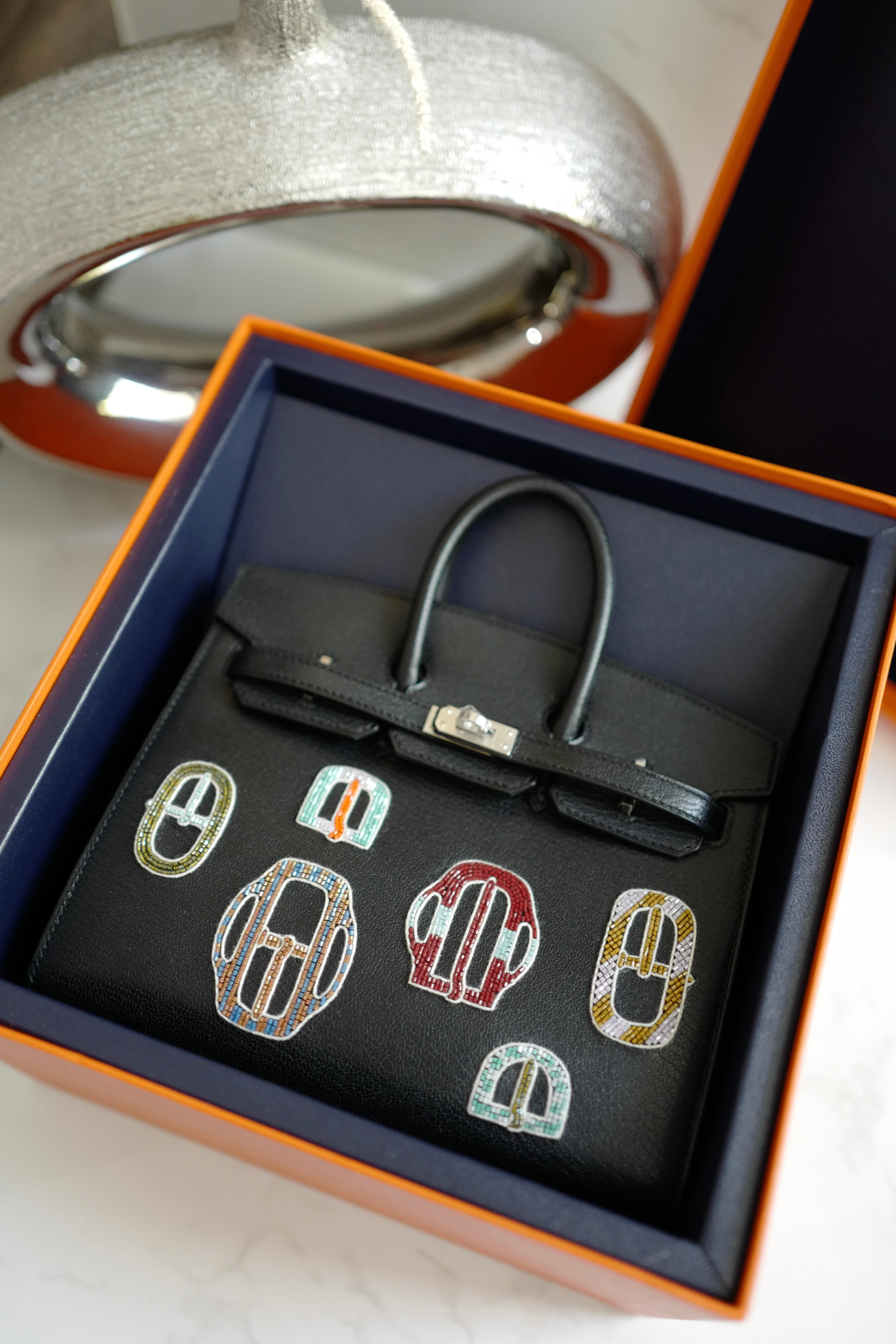 BNIB Hermes Birkin 20 Sellier Bouclerie Moderne Black Chèvre Palladium Hardware