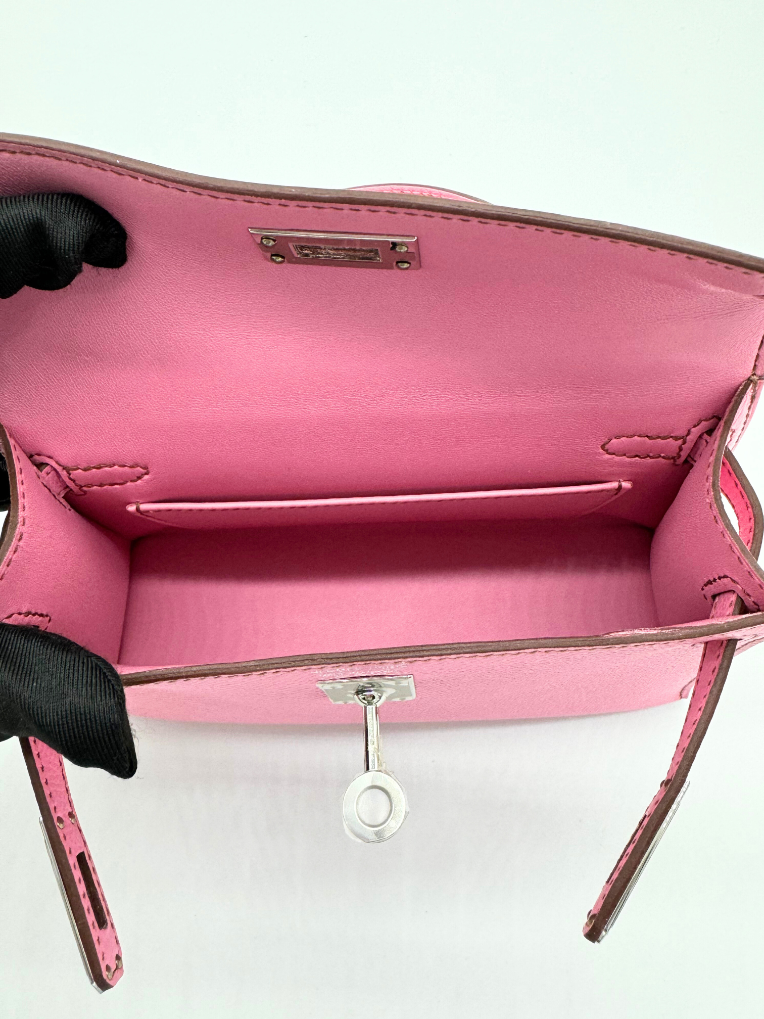 BNIB Hermès Mini Kelly 20 5P Bubblegum Pink Epsom Palladium Hardware Z Stamp