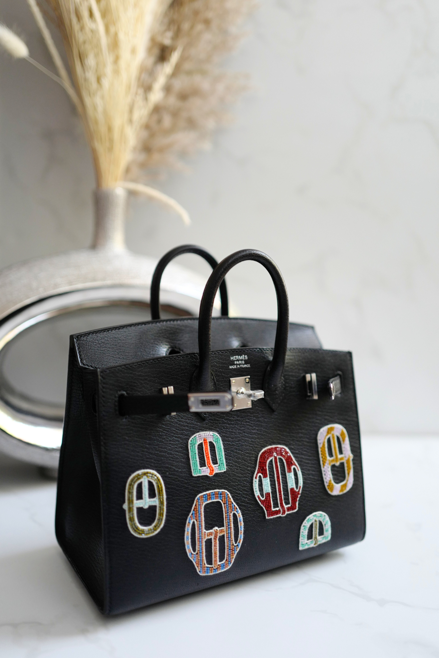 BNIB Hermes Birkin 20 Sellier Bouclerie Moderne Black Chèvre Palladium Hardware