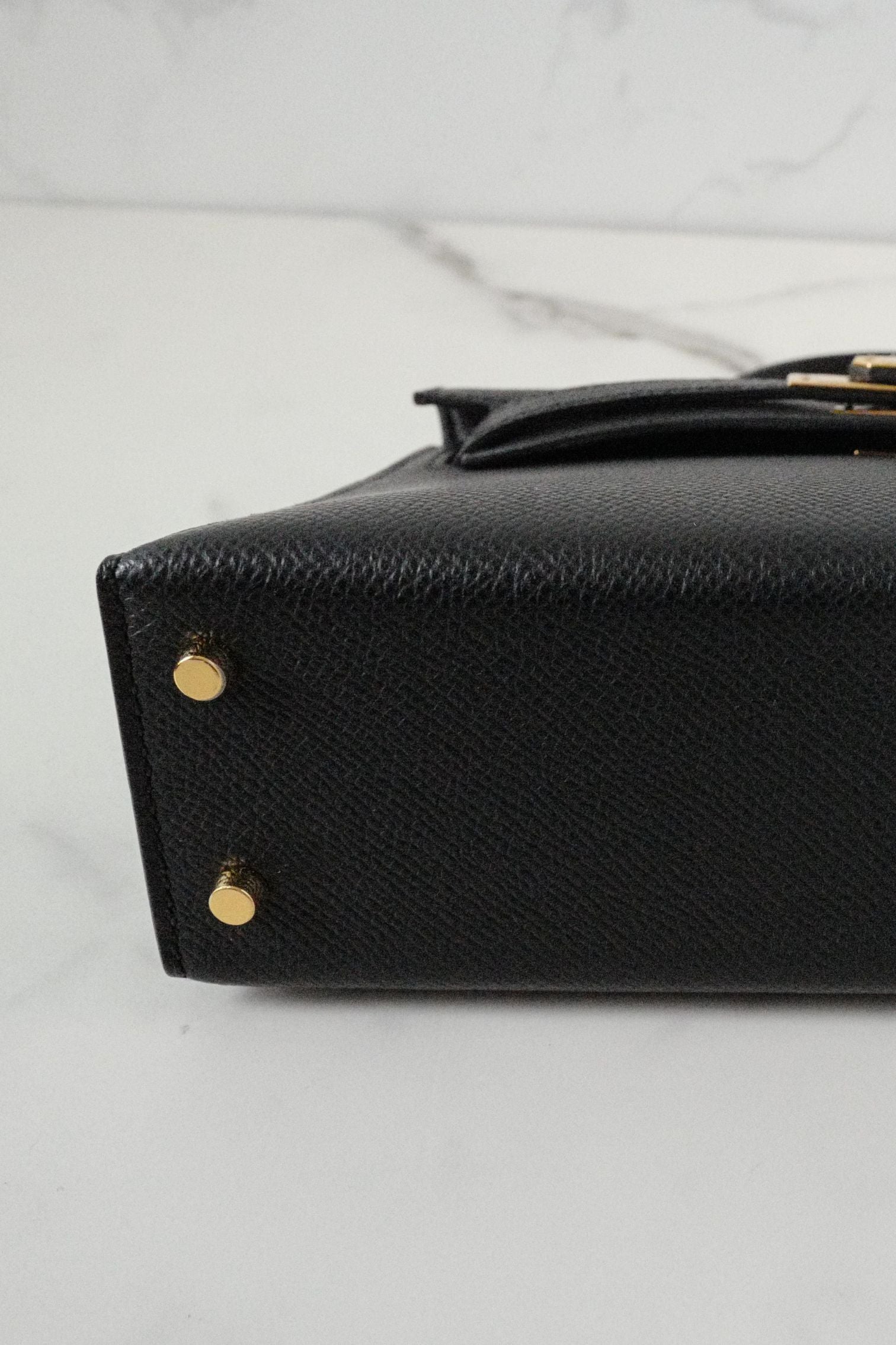 NEW Hermes Mini Kelly Black Epsom Leather Gold Hardware G Stamp 2026