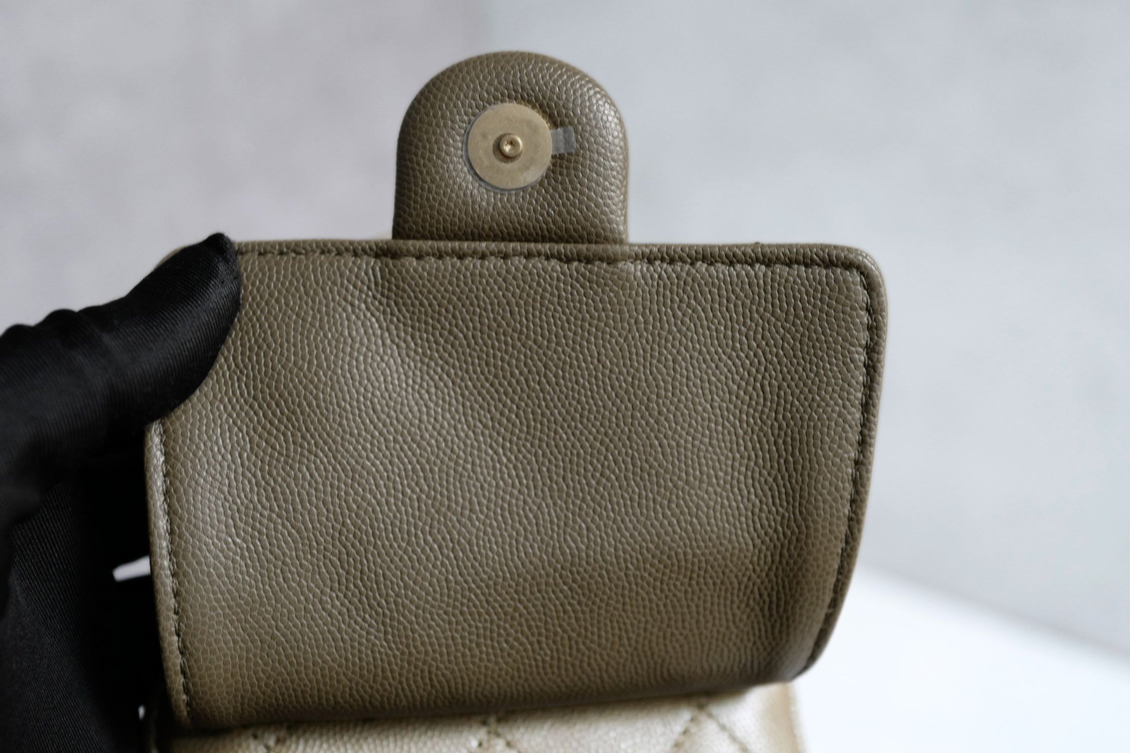 Chanel 26s Small Hobo Dark Khaki Grained Calfskin Gold Hardware