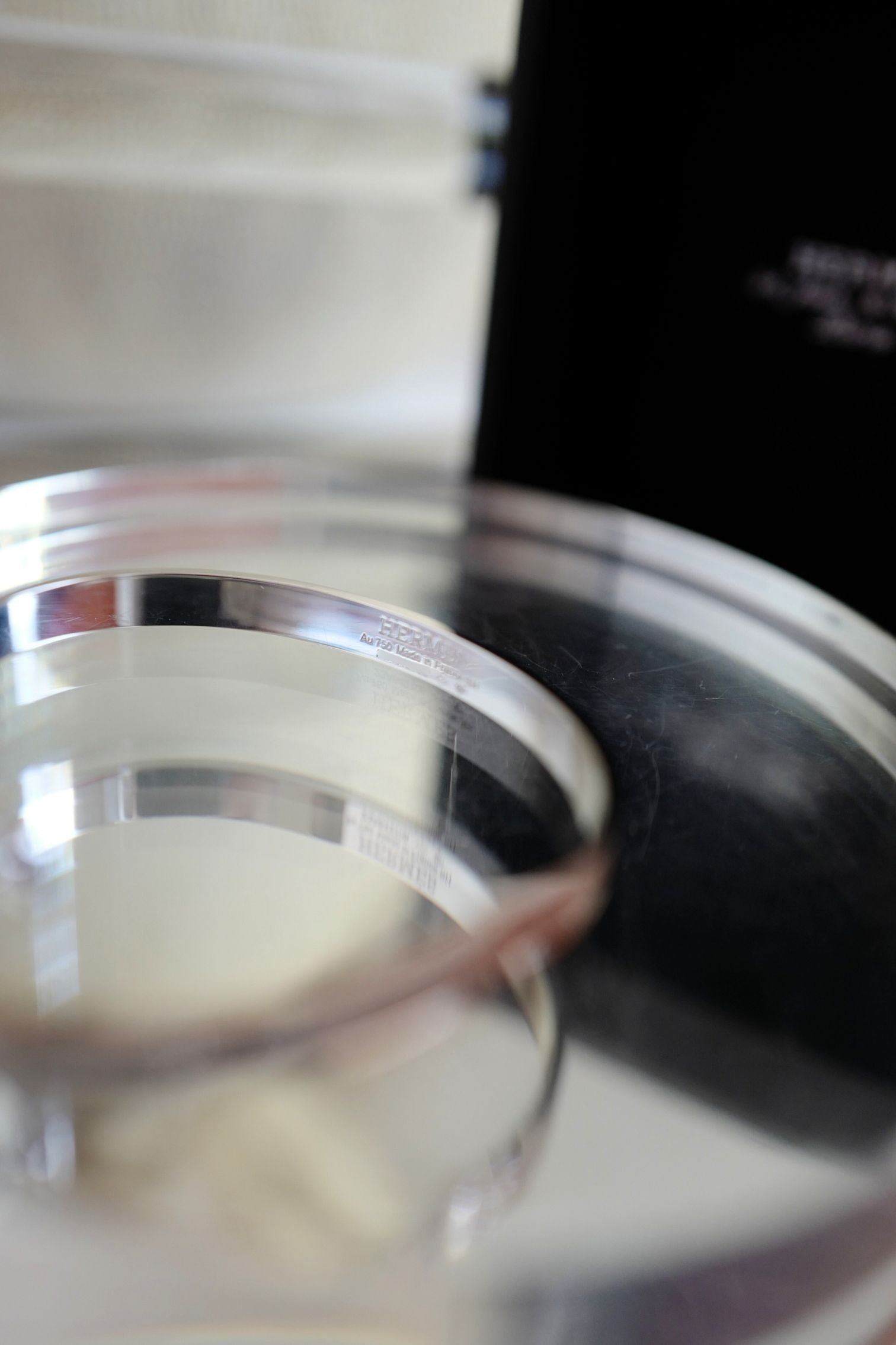 Hermès Kelly Bangle Bracelet PM Full Diamond 18K White Gold Size SH