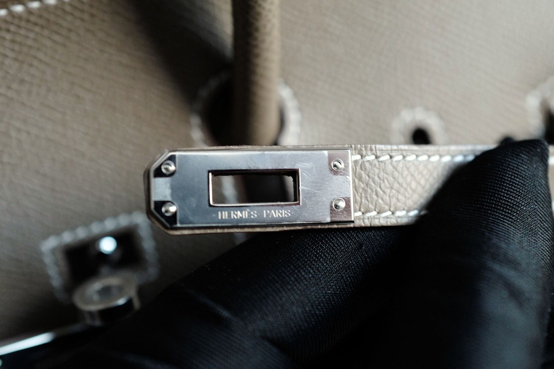 Hermès Birkin 25 Etoupe Epsom Sellier Palladium Hardware