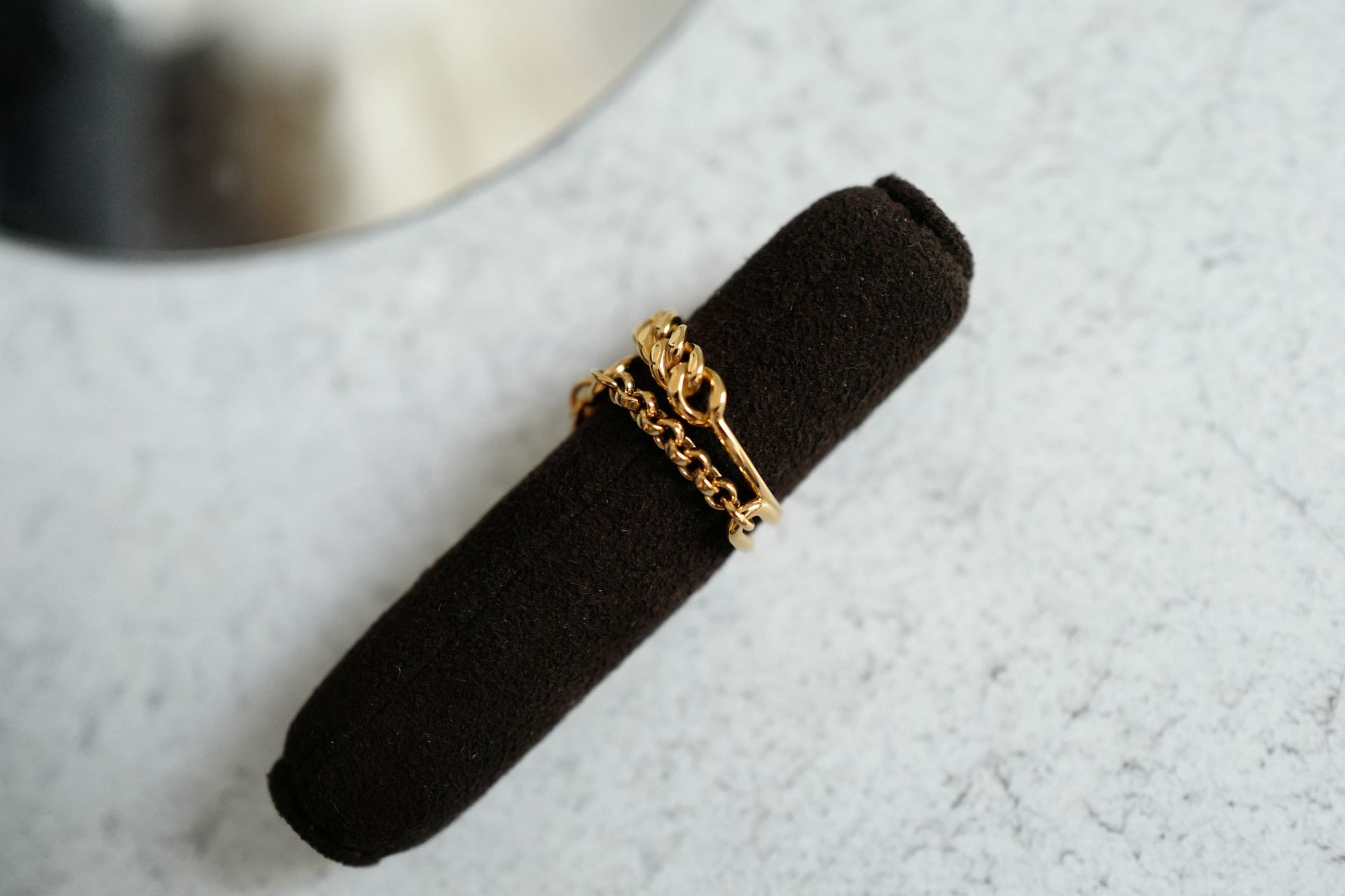 NEW Hermès Mix and H Ring 18K Rose Gold Diamond Size 54