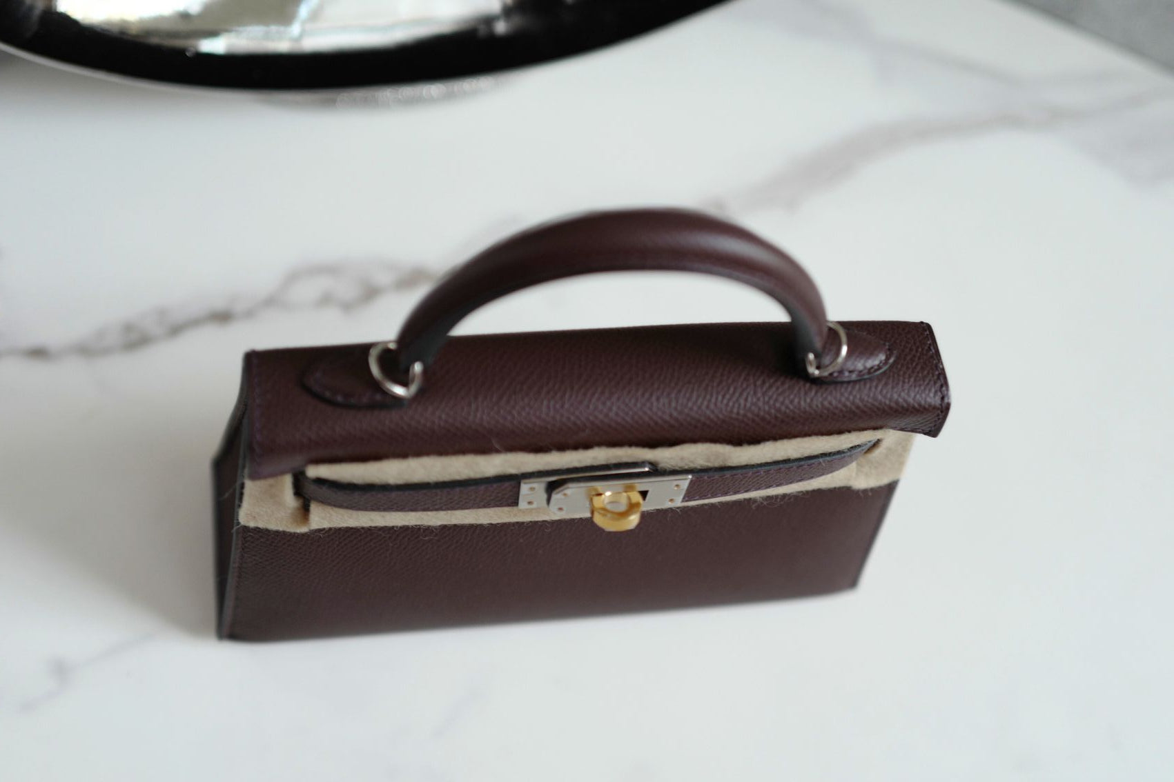 NEW Hermès Kelly 20 Rouge Sellier Epsom Leather Electrum Hardware K Stamp
